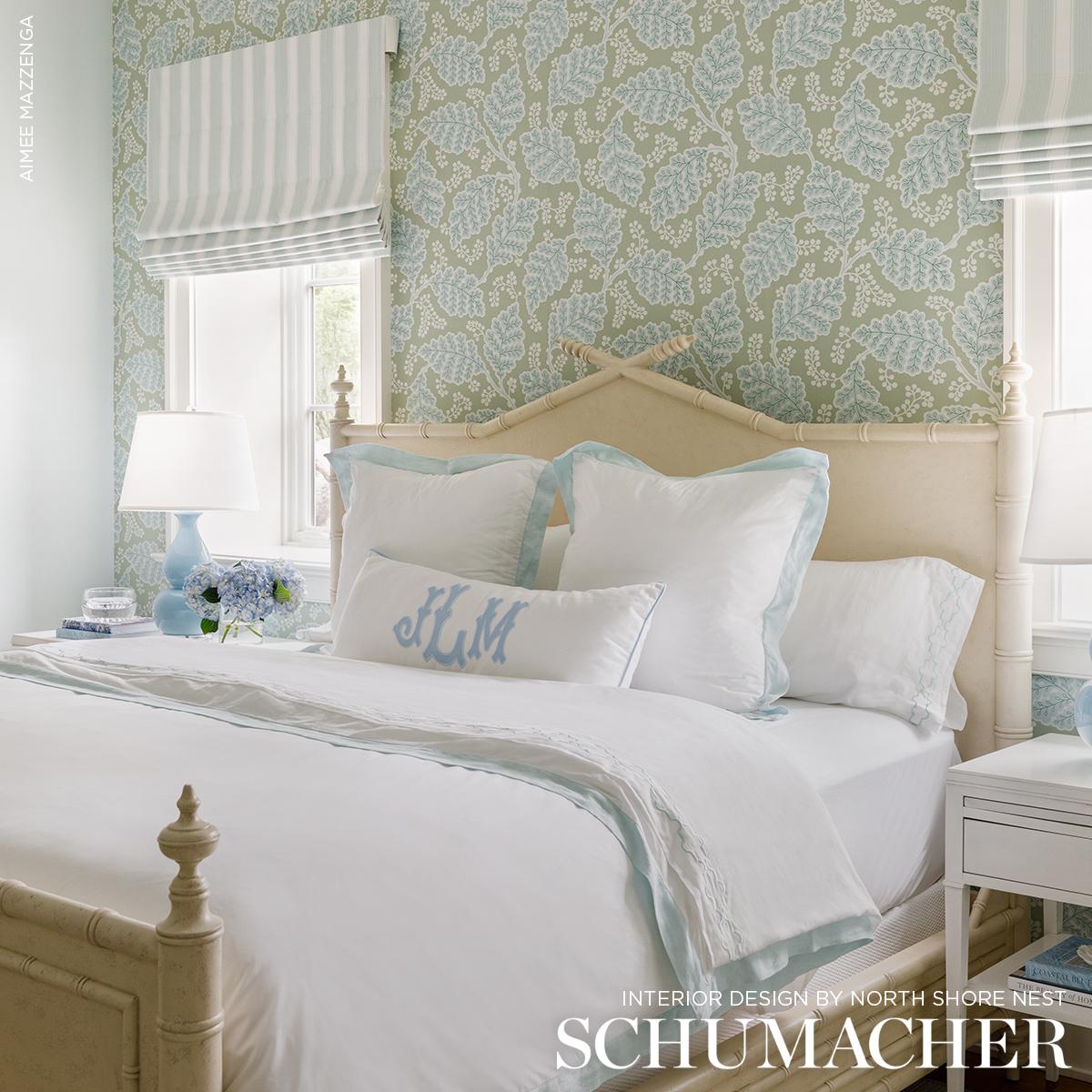 Schumacher Estelle Wallpaper - Green