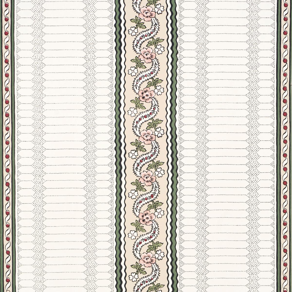 Schumacher Serena Stripe Wallpaper - Rose