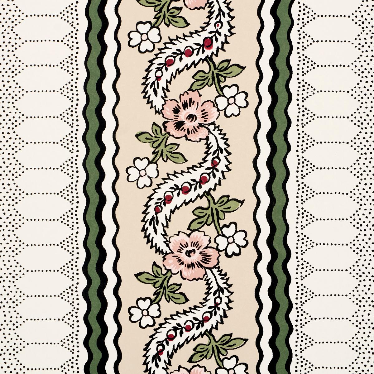 Schumacher Serena Stripe Wallpaper - Rose