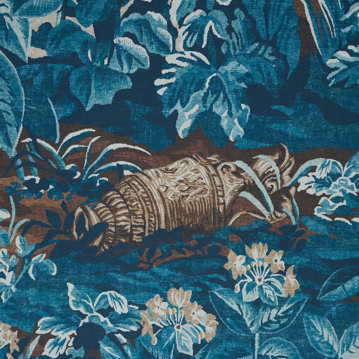 Schumacher La Forêt Wallpaper 3 Panel Set - Antique Blue Forest