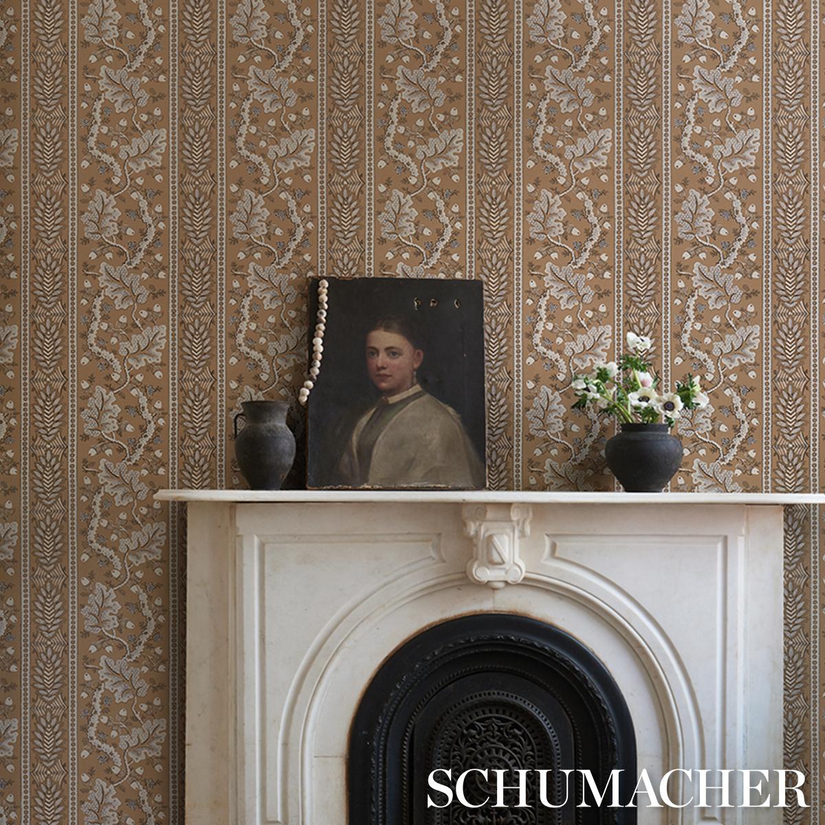 Schumacher Richmond House Wallpaper - Saffron
