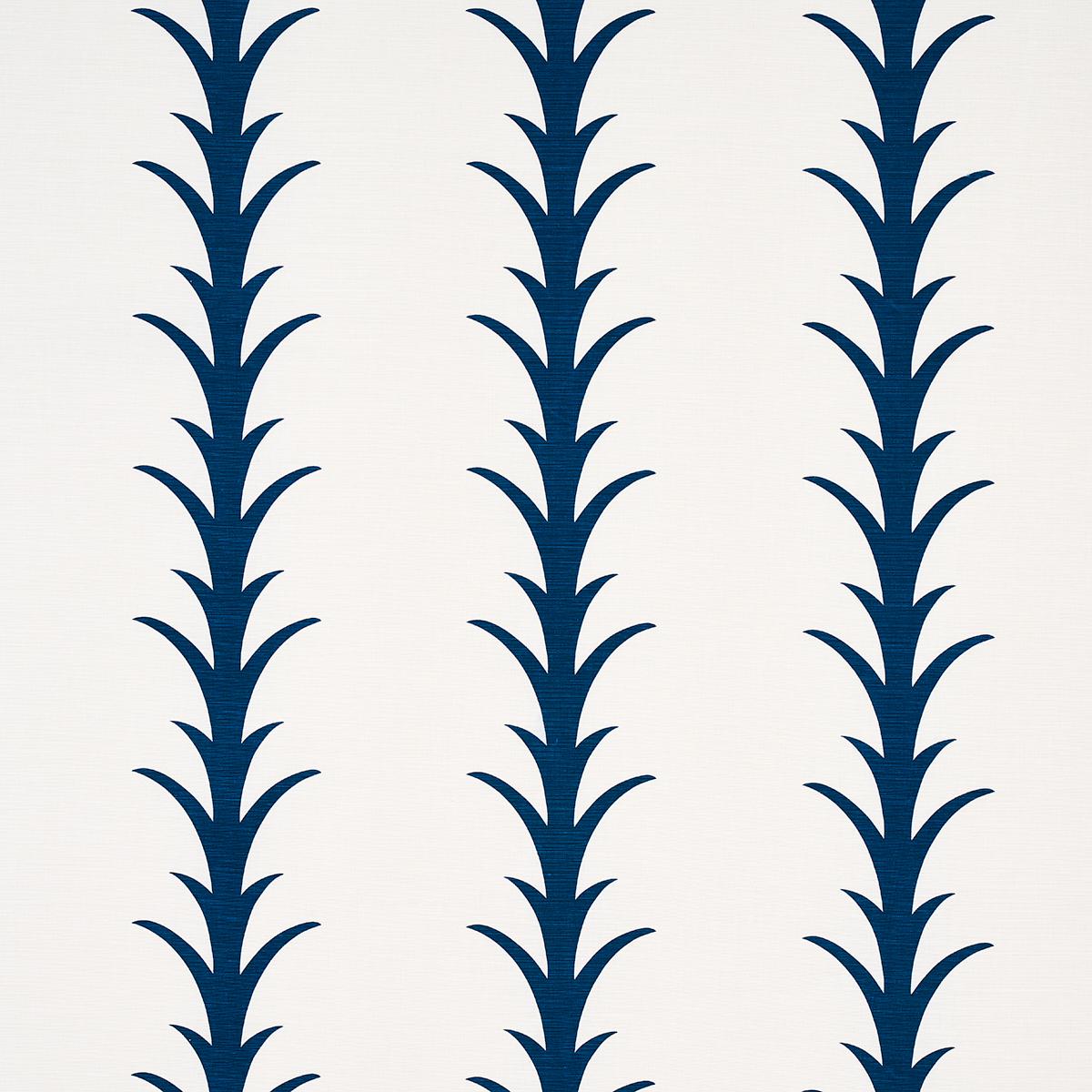 Schumacher Acanthus Stripe Fabric - Navy