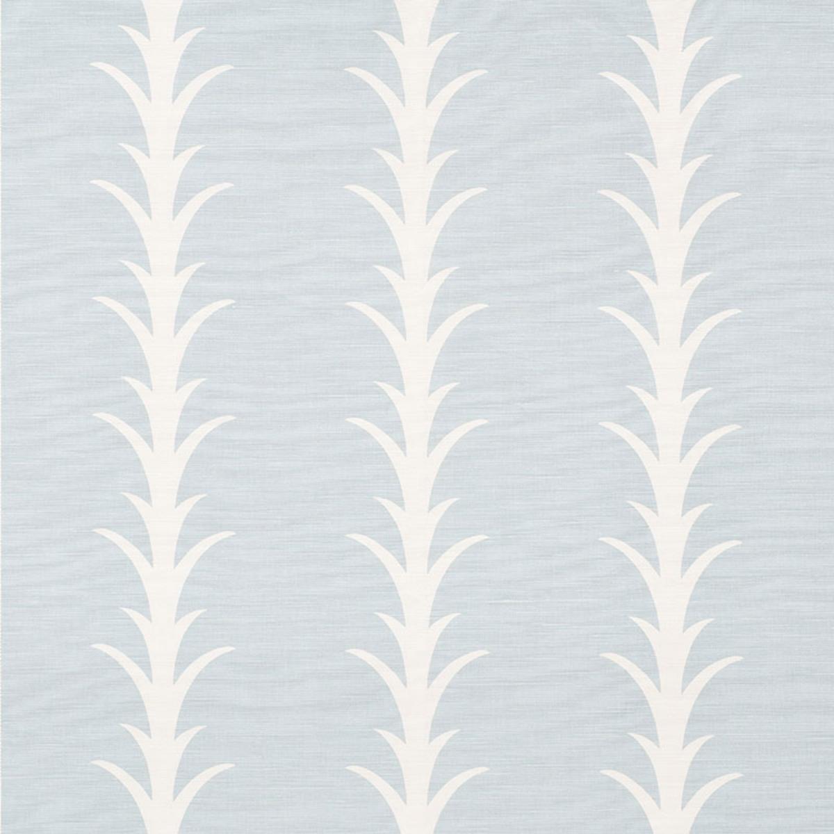Schumacher Acanthus Stripe Fabric - Sky