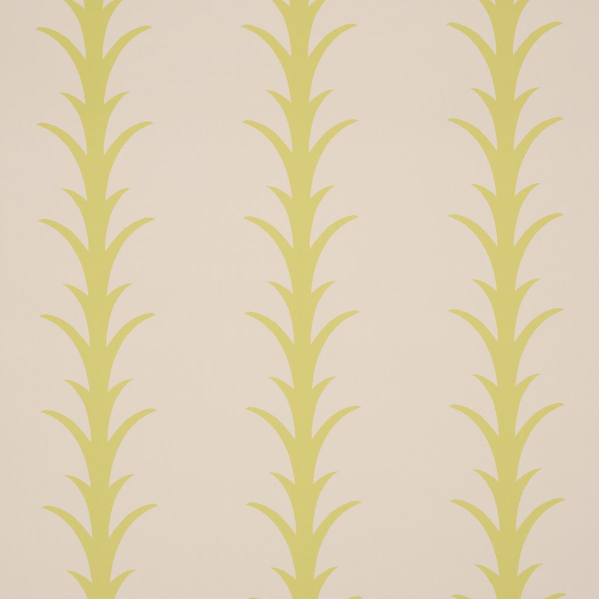 Schumacher Acanthus Stripe Wallpaper - Soleil on Sand