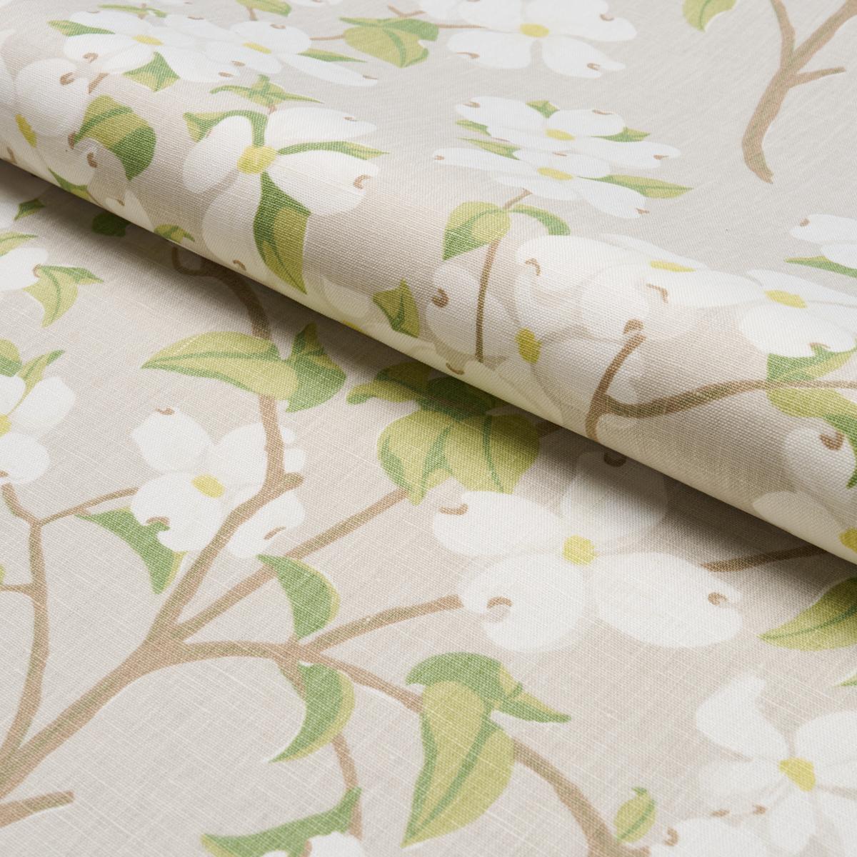 Schumacher Blooming Branch Fabric - Dove