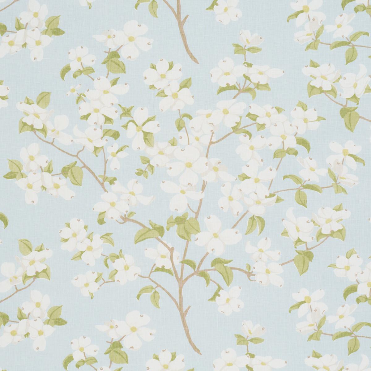 Schumacher Blooming Branch Fabric - Sky
