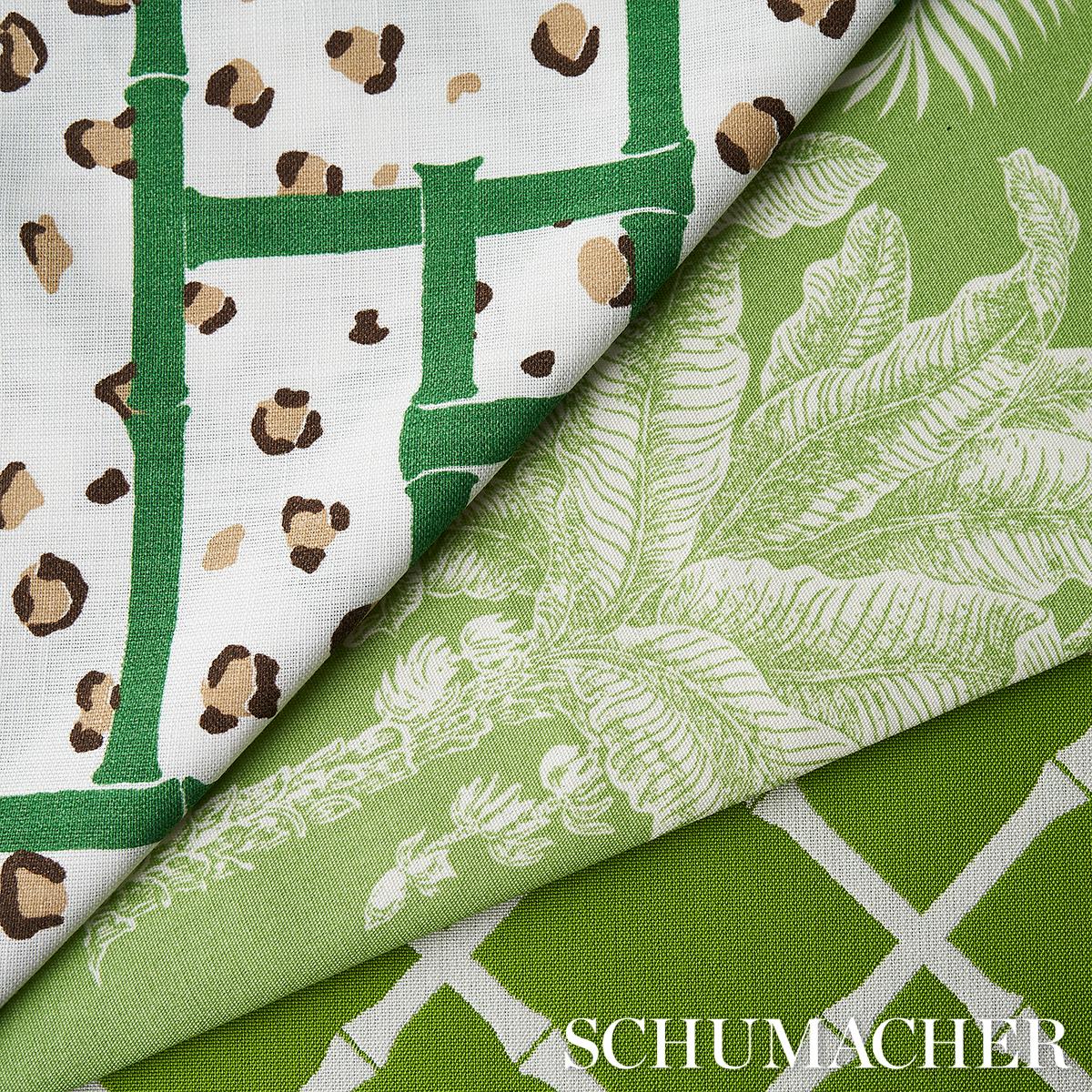 Schumacher Grand Palms Indoor Outdoor Fabric - Green