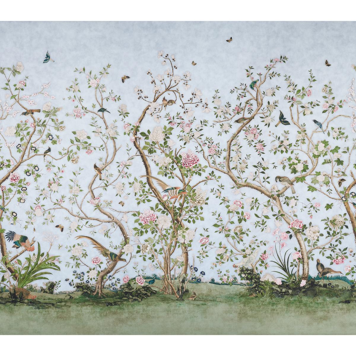 Schumacher Les Oiseaux Panel Set - Sky