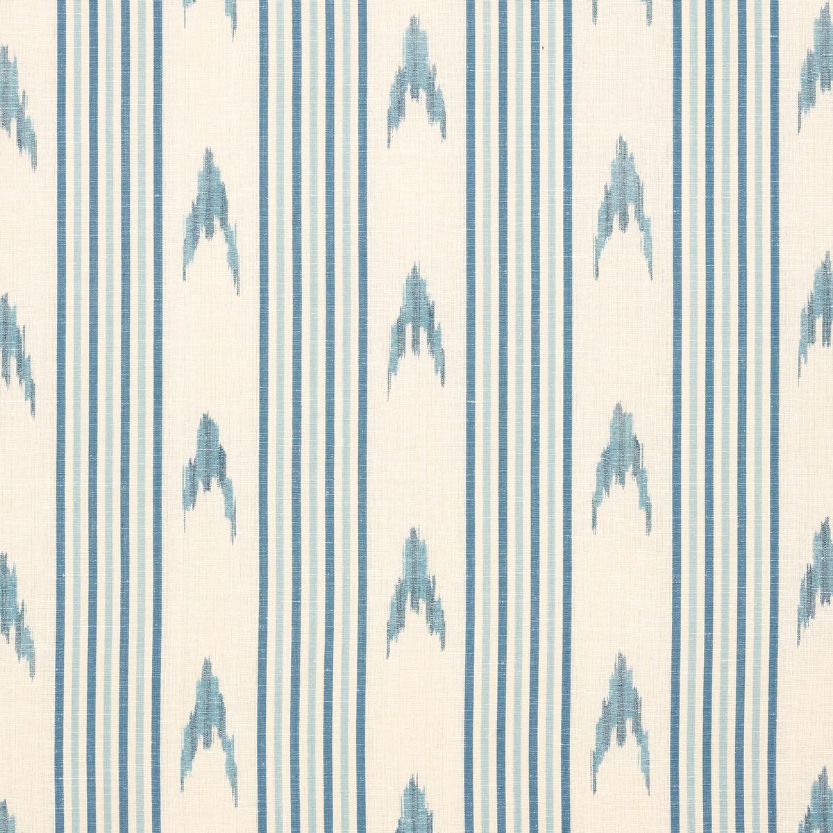 Schumacher Santa Barbara Ikat Fabric - China Blue