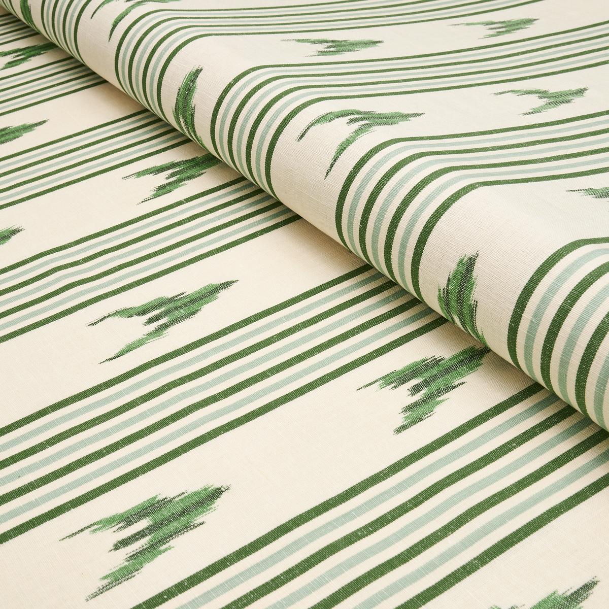 Schumacher Santa Barbara Ikat Fabric - Leaf Green