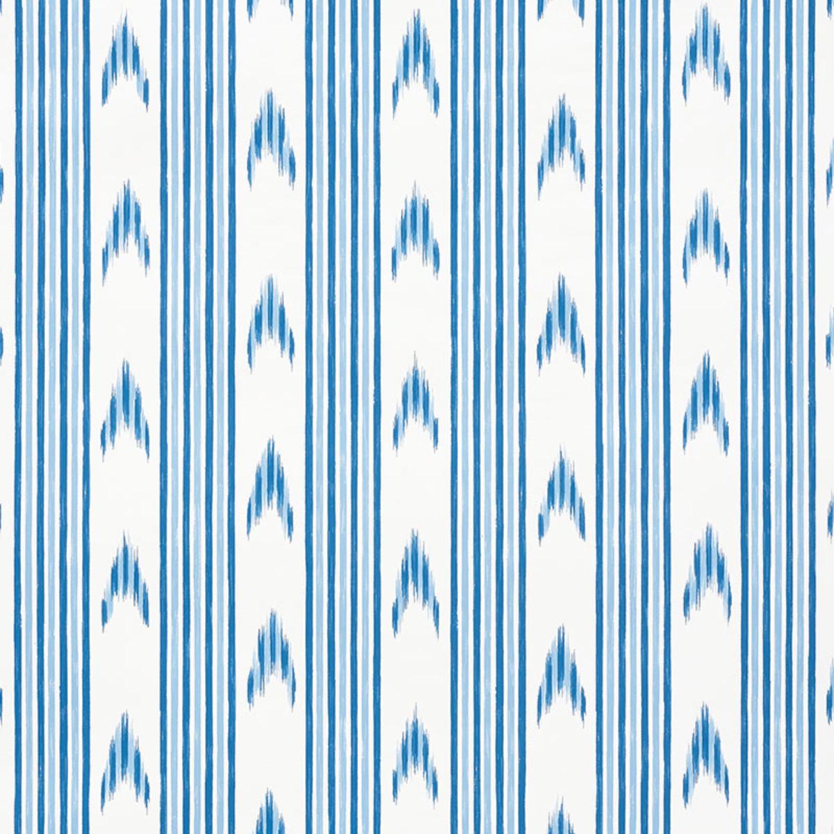 Schumacher Santa Barbara Ikat Wallpaper - Indigo