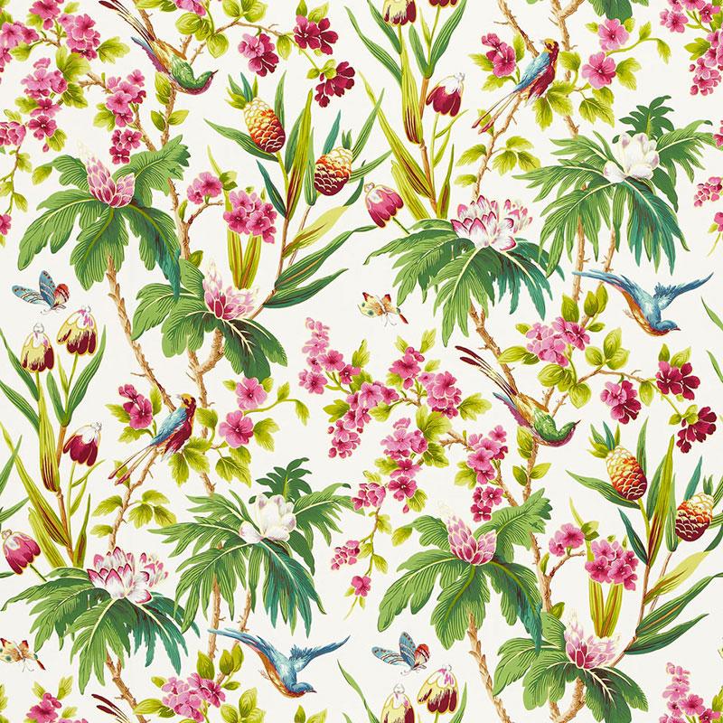 Schumacher Seychelles Fabric - Ivory