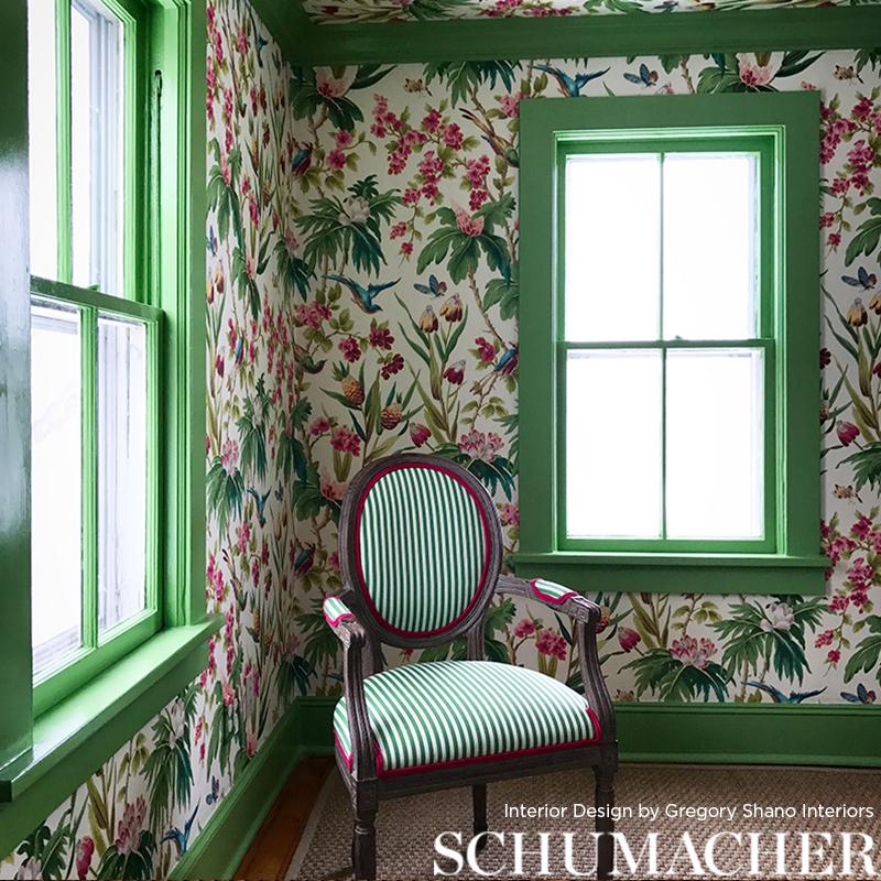 Schumacher Seychelles Wallpaper - Ivory