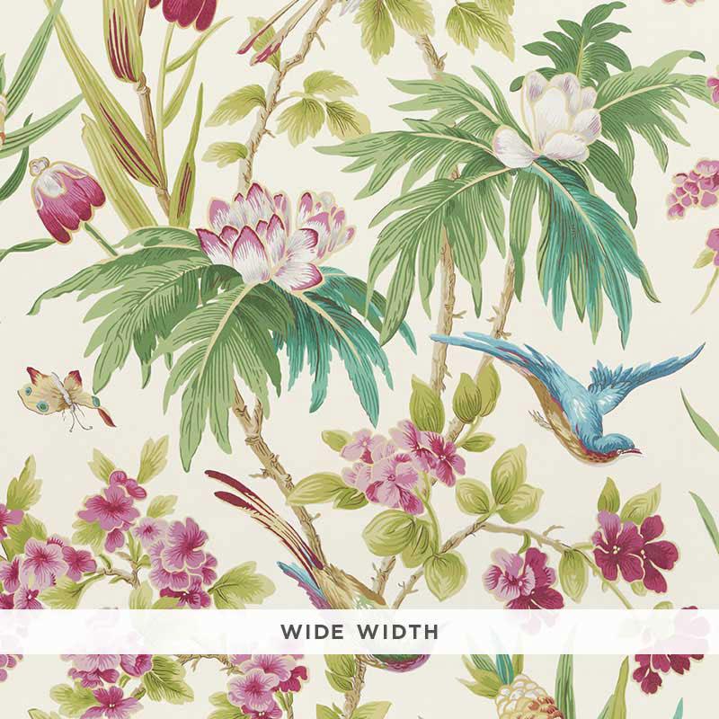 Schumacher Seychelles Wallpaper - Ivory