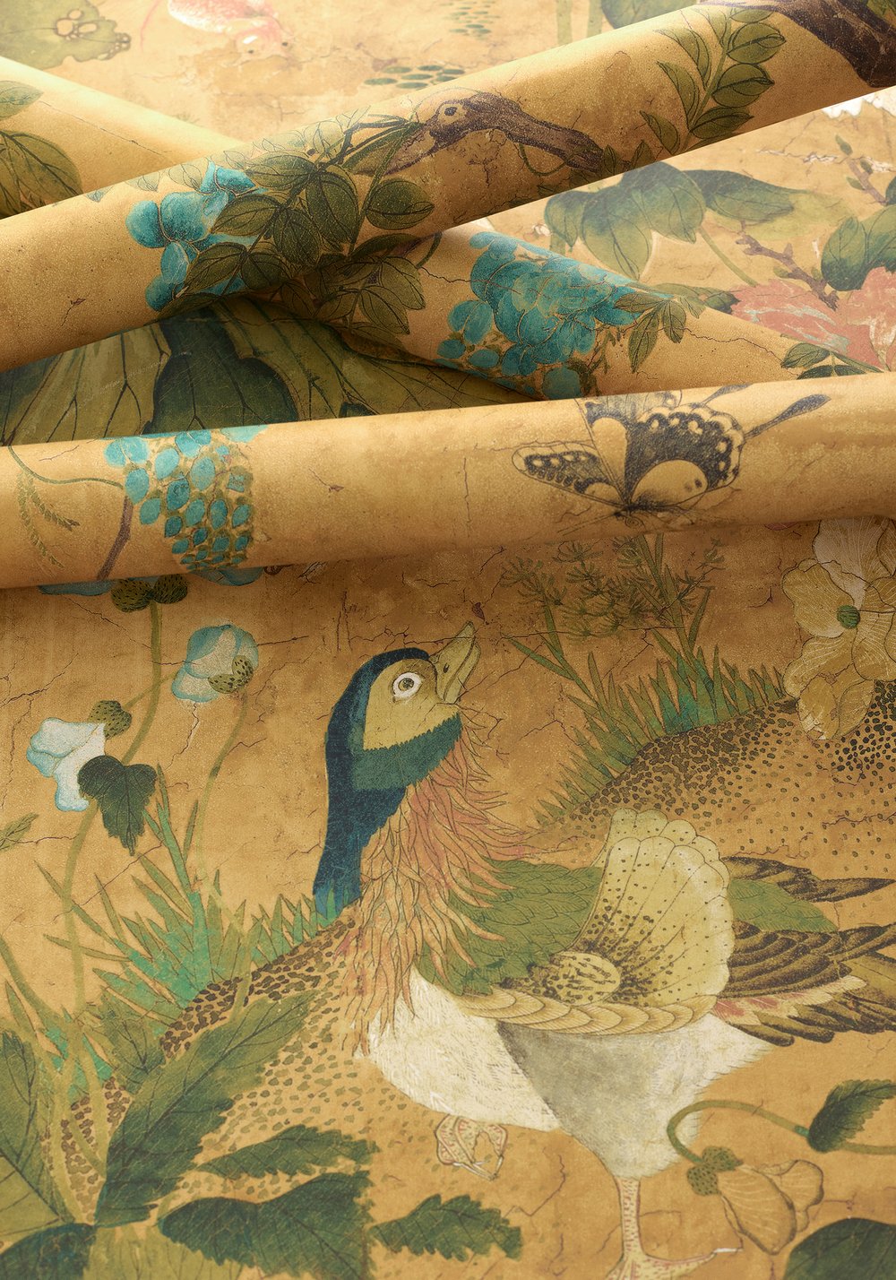 Wild Wisteria Wallpaper Mural - Ochre