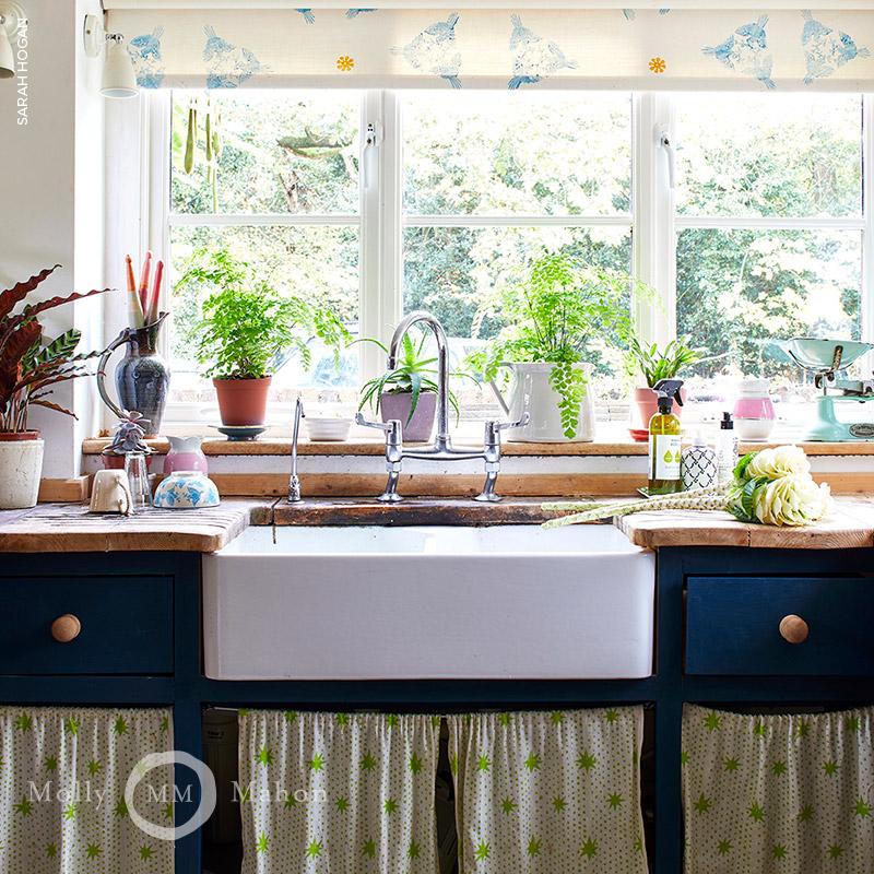 Molly Mahon Spot & Star Fabric - Sea Glass