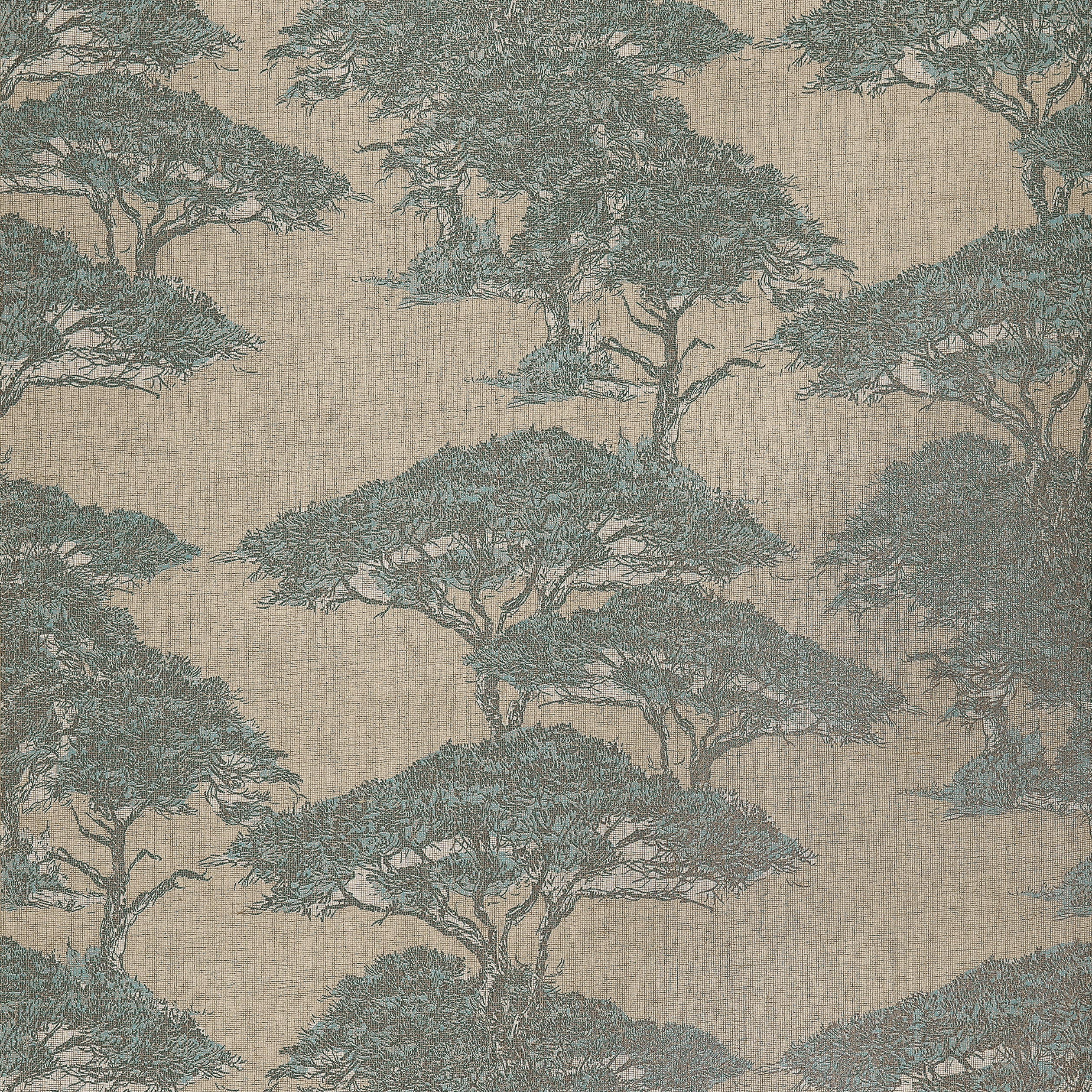Thibaut Torrey Pines Wallpaper - Spa Blue