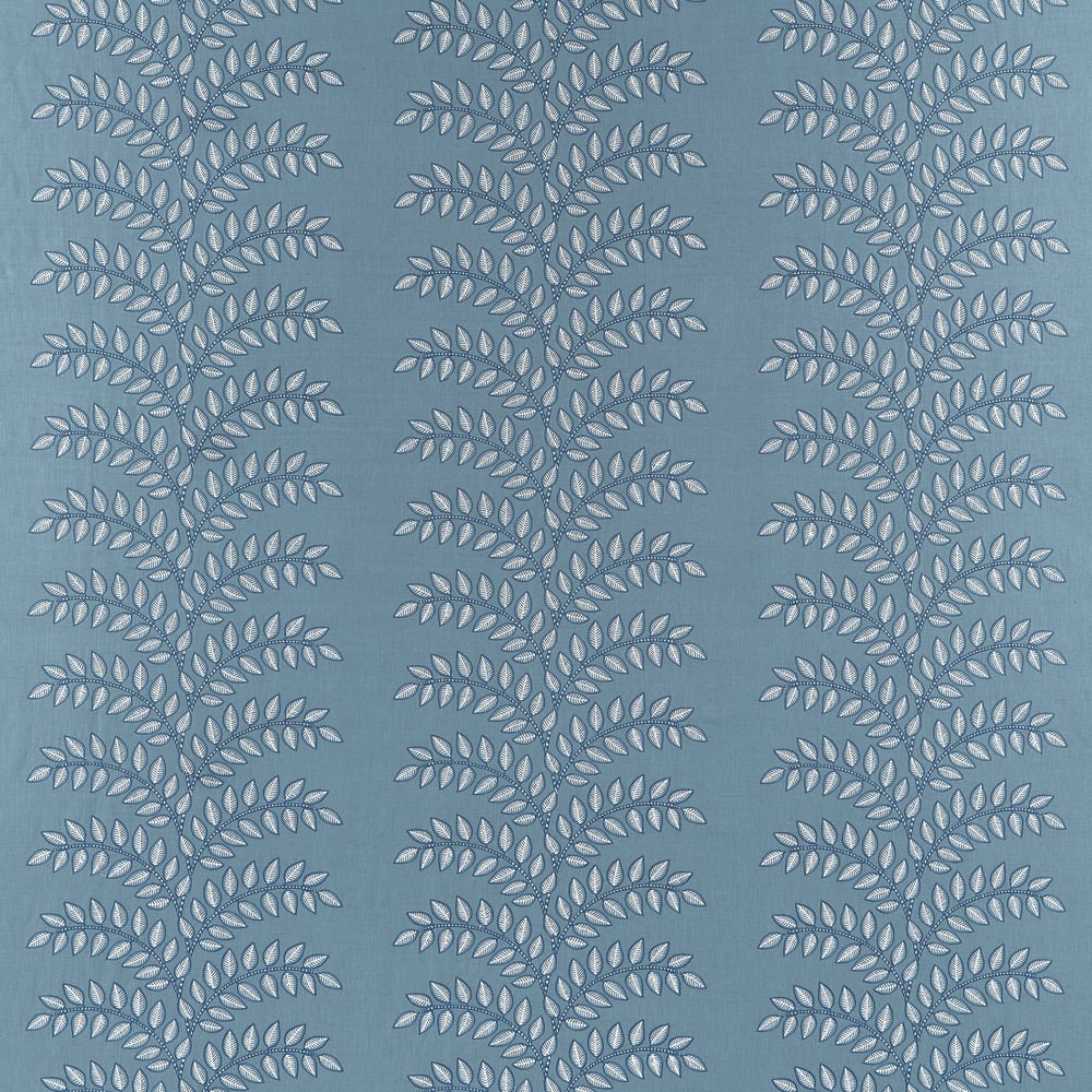 Anna French Frondescence Enbroidery Fabric - Blue