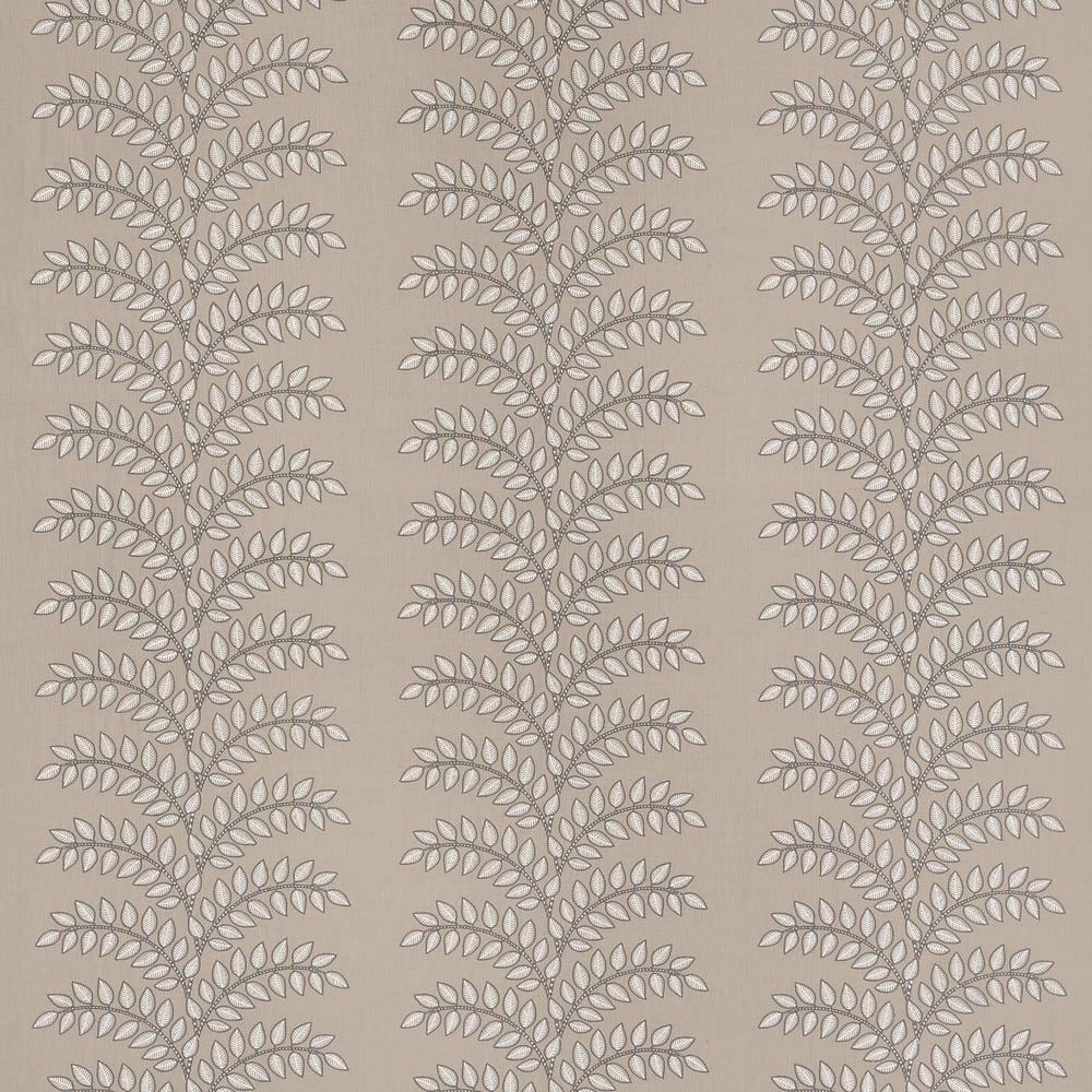 Anna French Frondescence Enbroidery Fabric - Flax