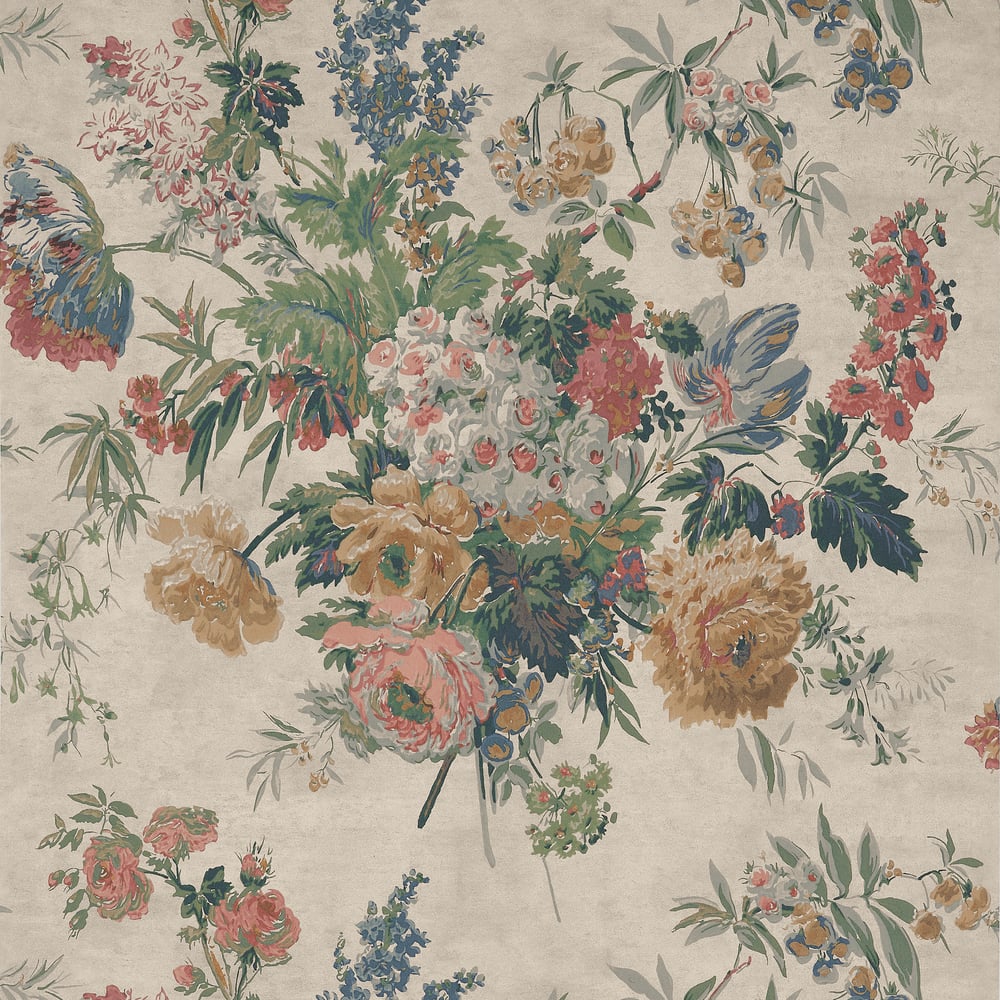 Anna French Garden Club Wallpaper - Apricot and Slate