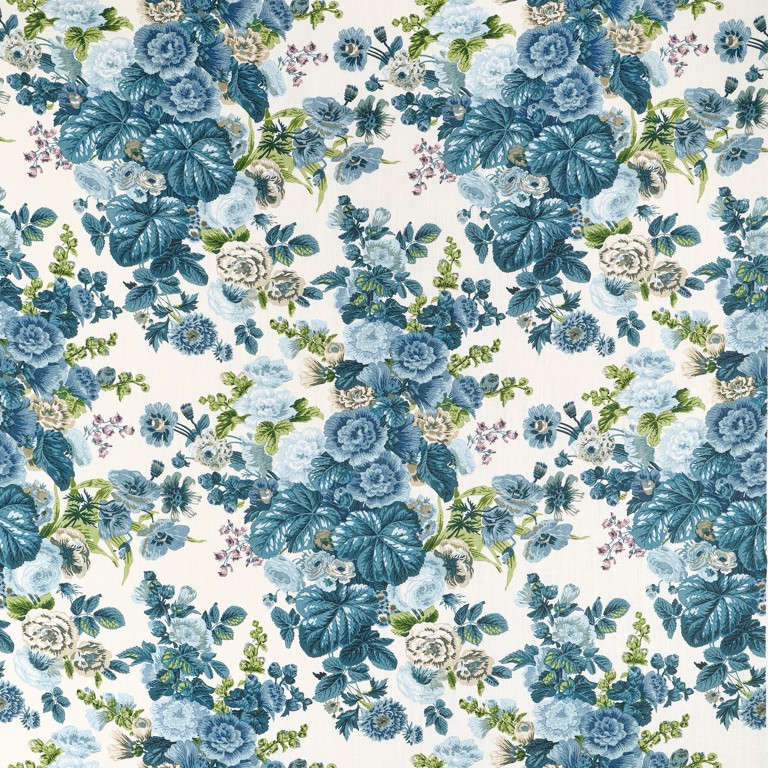 Thibaut Hidcote Fabric - Lavender and Blues