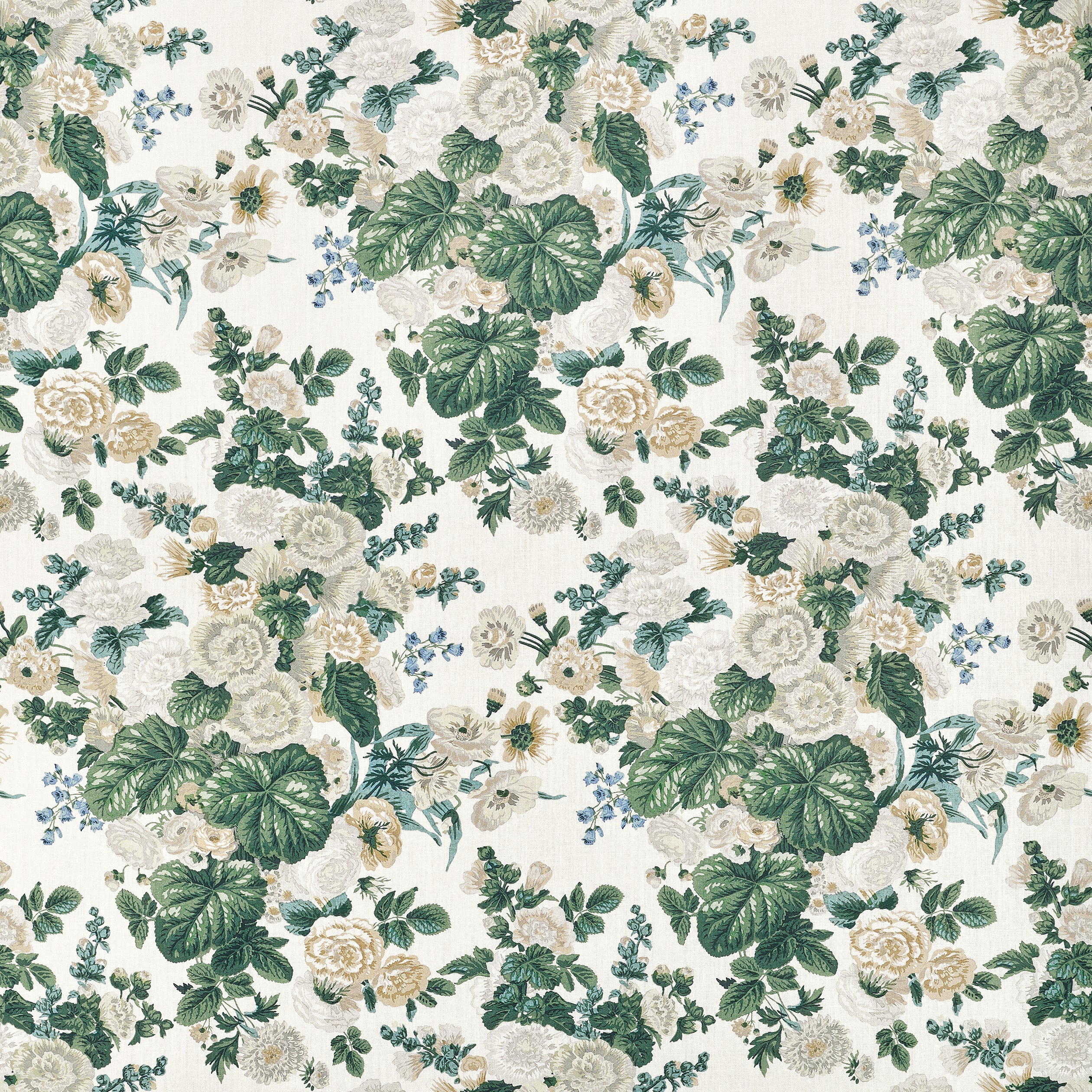 Thibaut Hidcote Fabric - White