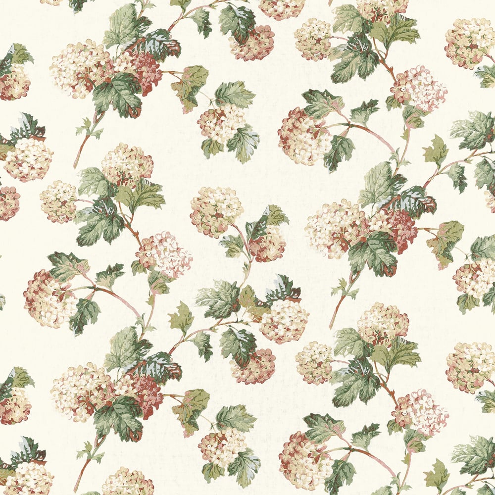 Anna French Sussex Hydrangea Fabric - Soft Gold
