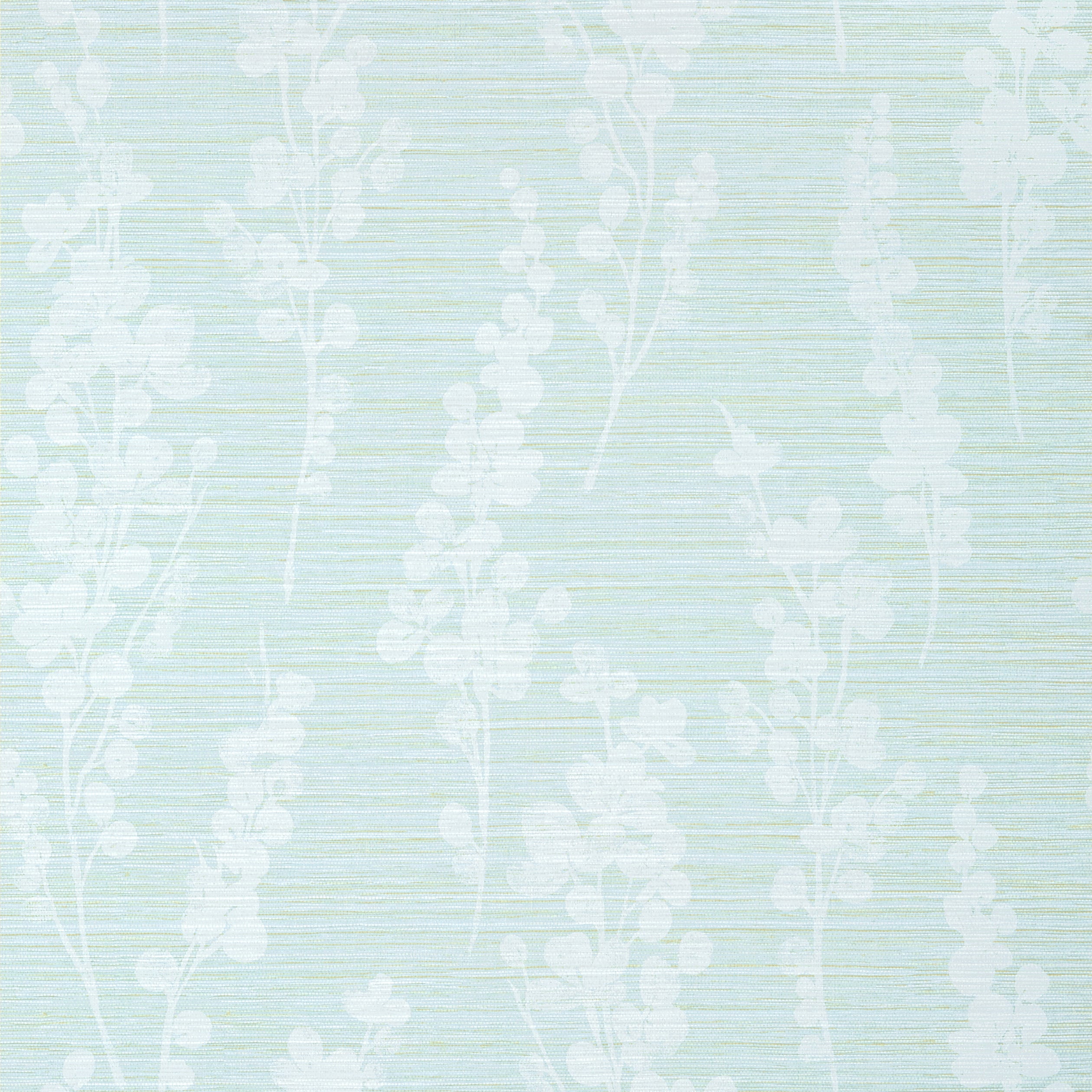 Thibaut Spring Blooms Wallpaper - Soft Green and Blue