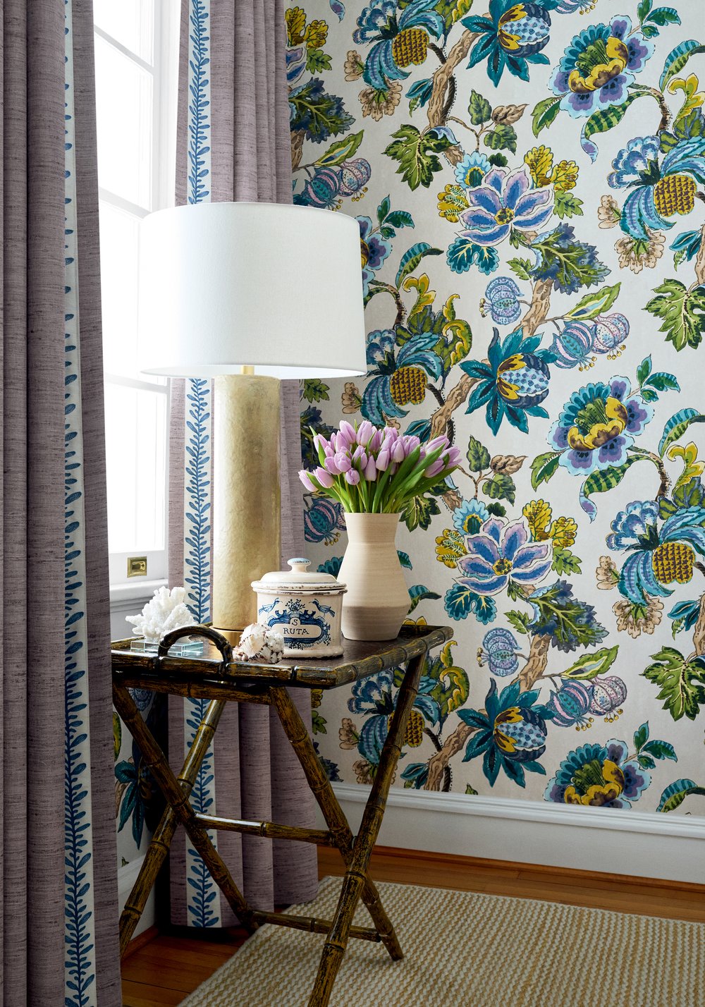 Anna French Stockbridge Wallpaper - Blush