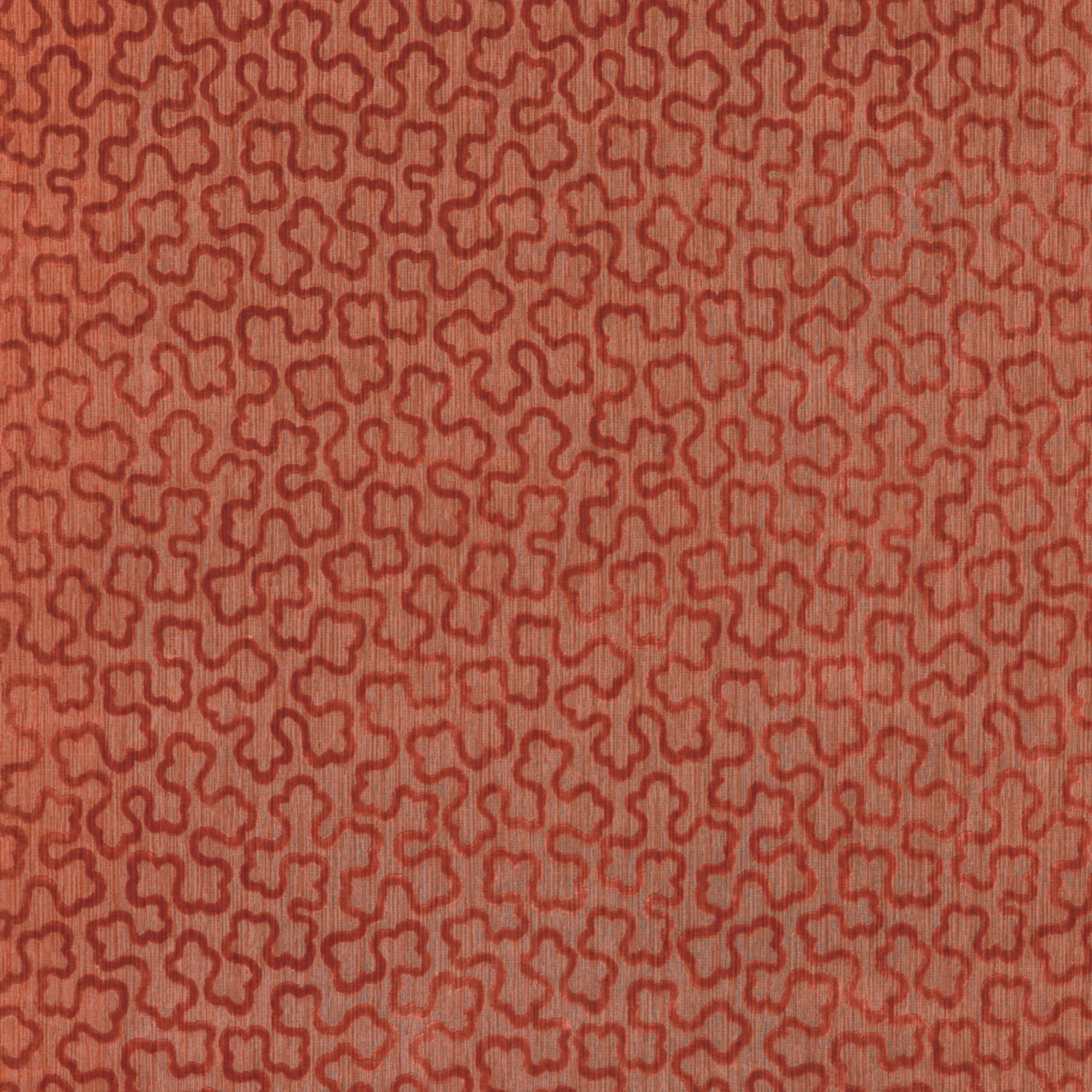 Thibaut Trefolia Velvet Fabric - Paprika