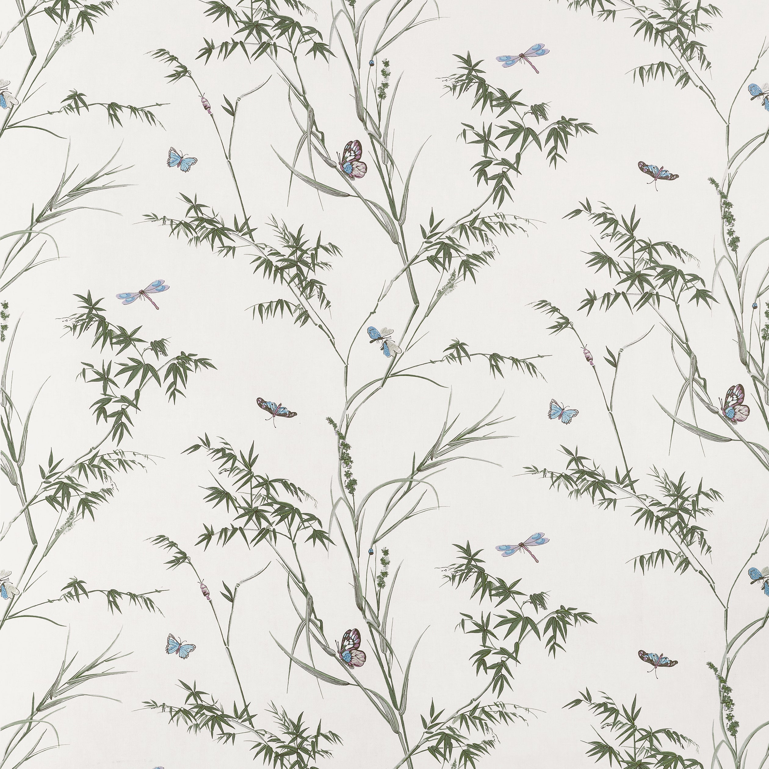 Thibaut Virginia Fabric - Beige and Sage