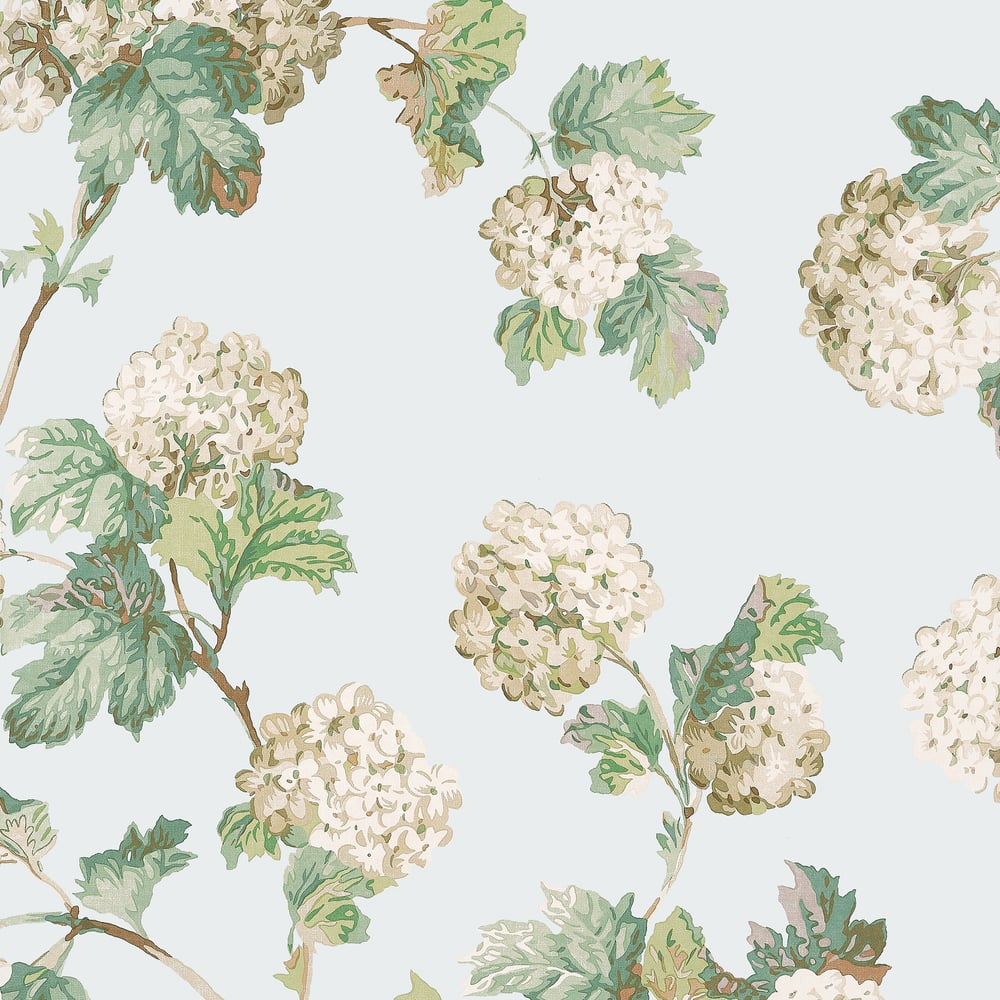 Anna French Sussex Hydrangea Wallpaper - Soft Blue
