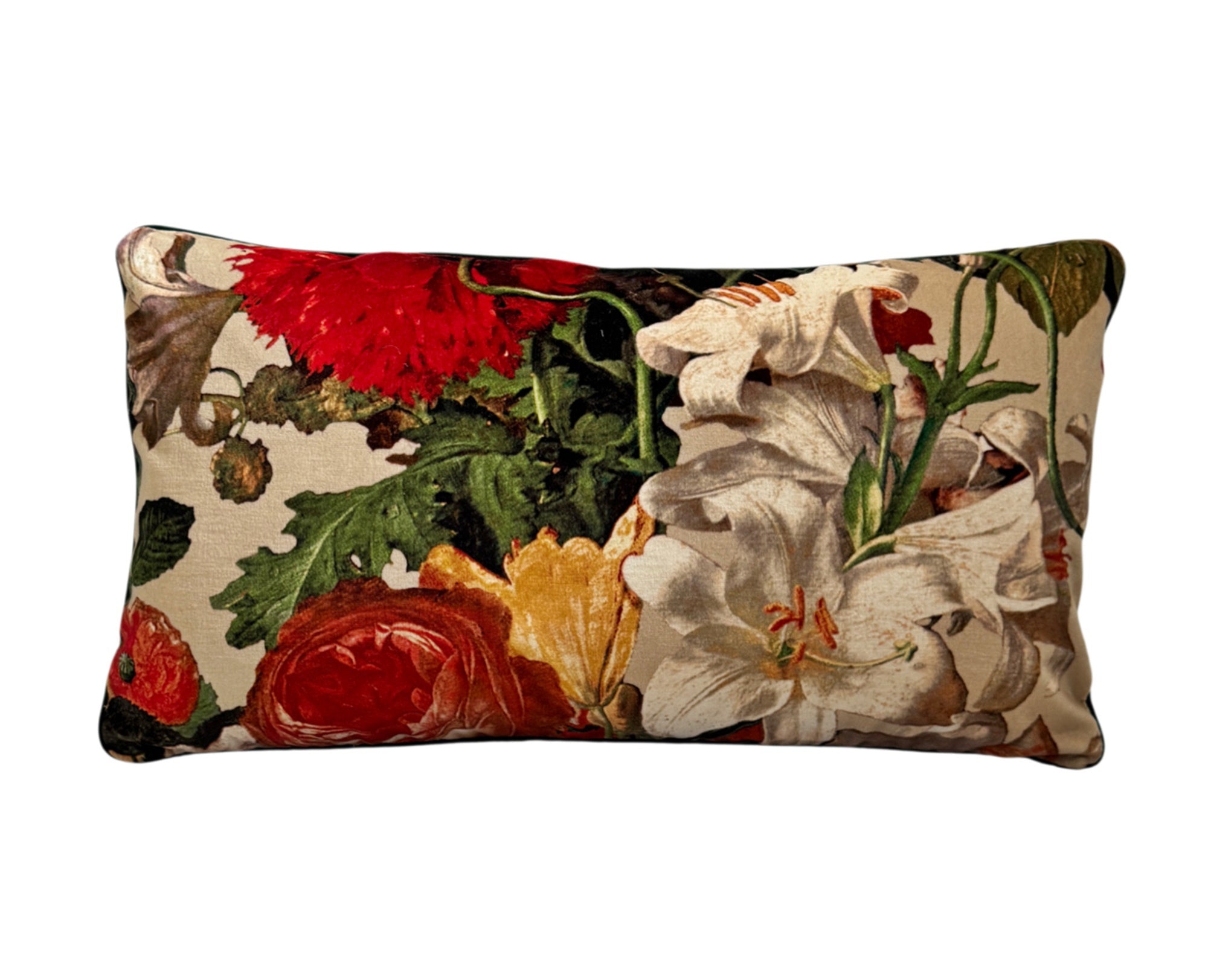 Floral Garden Velvet Pillow Covers - A Pair