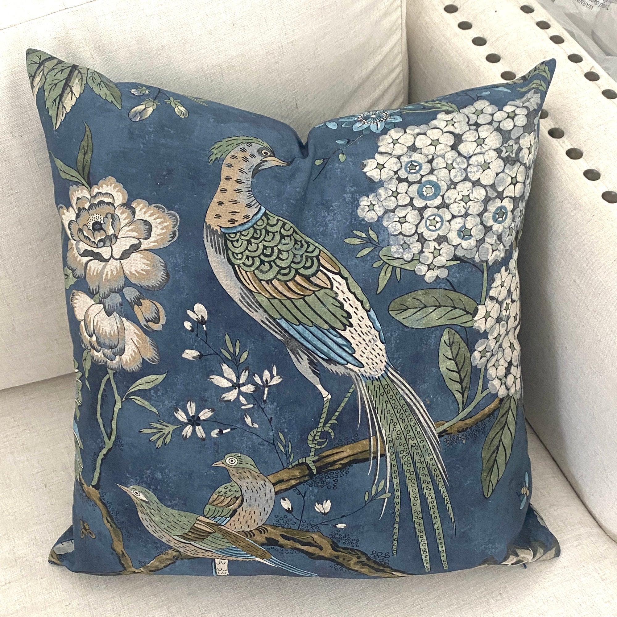 Villeneuve Navy Pillow Cover