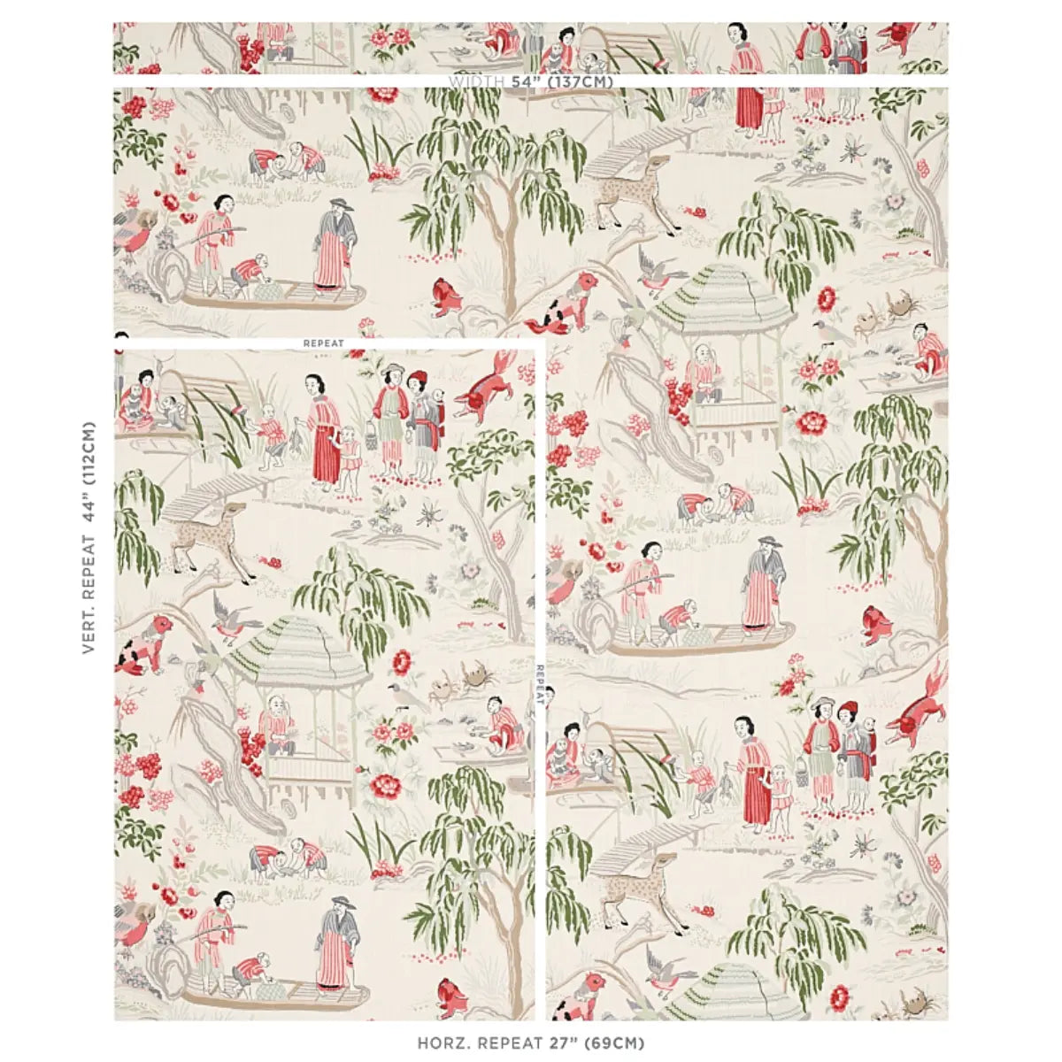 Schumacher Yangtze River Fabric - Ivory