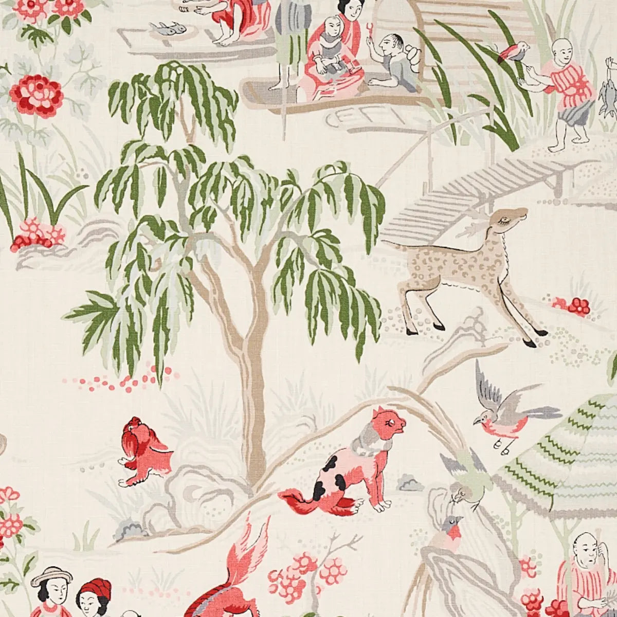 Schumacher Yangtze River Fabric - Ivory