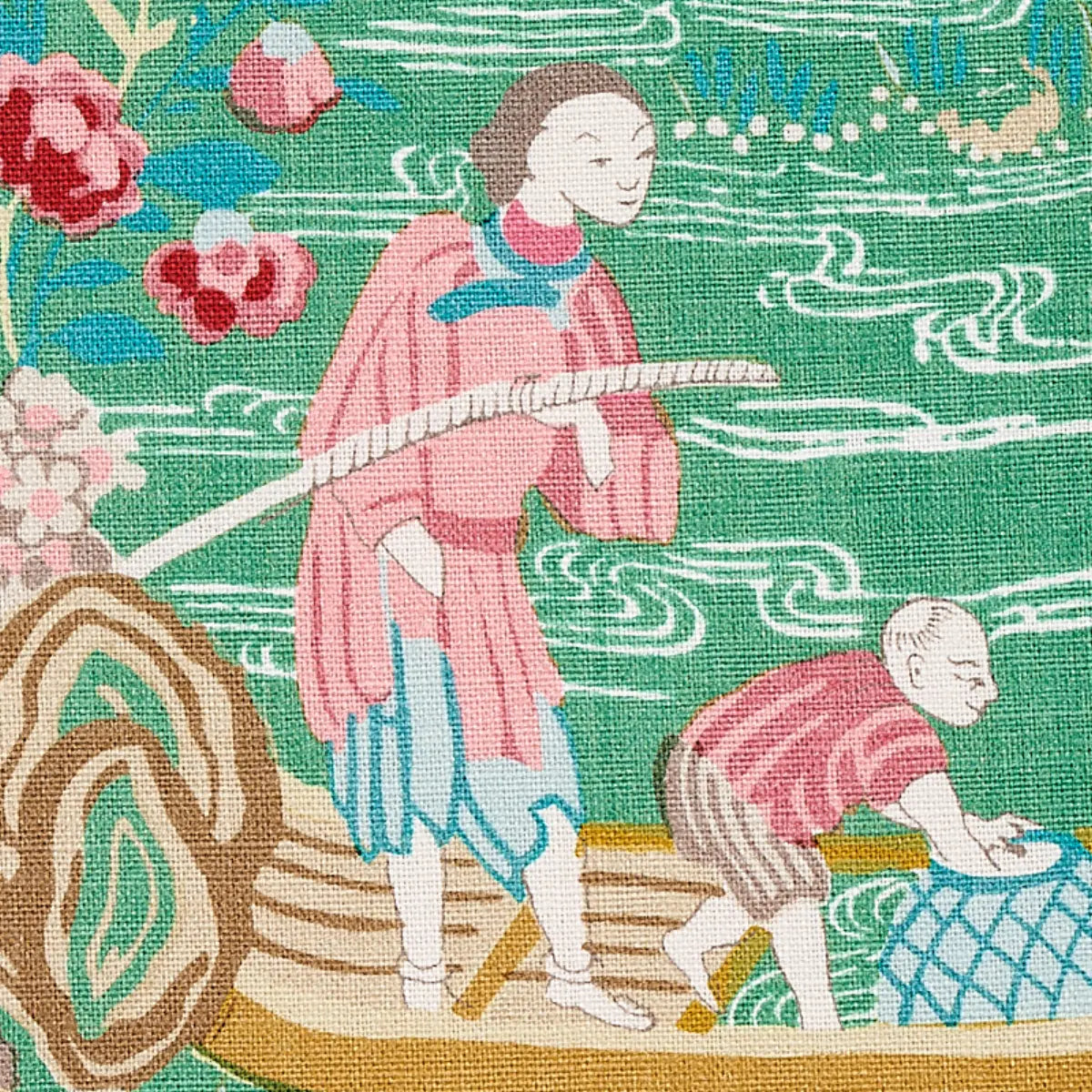 Schumacher Yangtze River Fabric - Jade