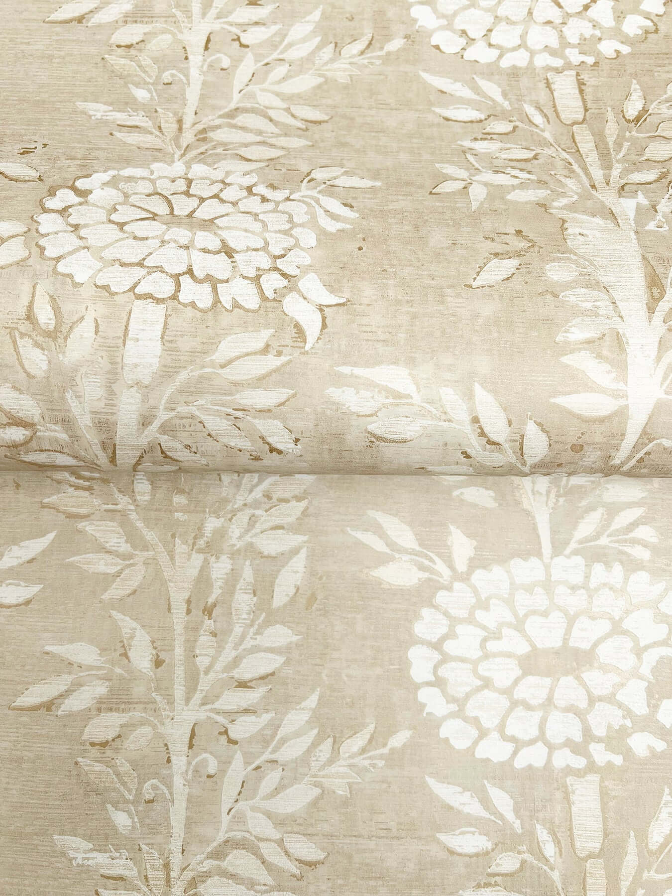 York French Marigold Wallpaper - Taupe & Gold