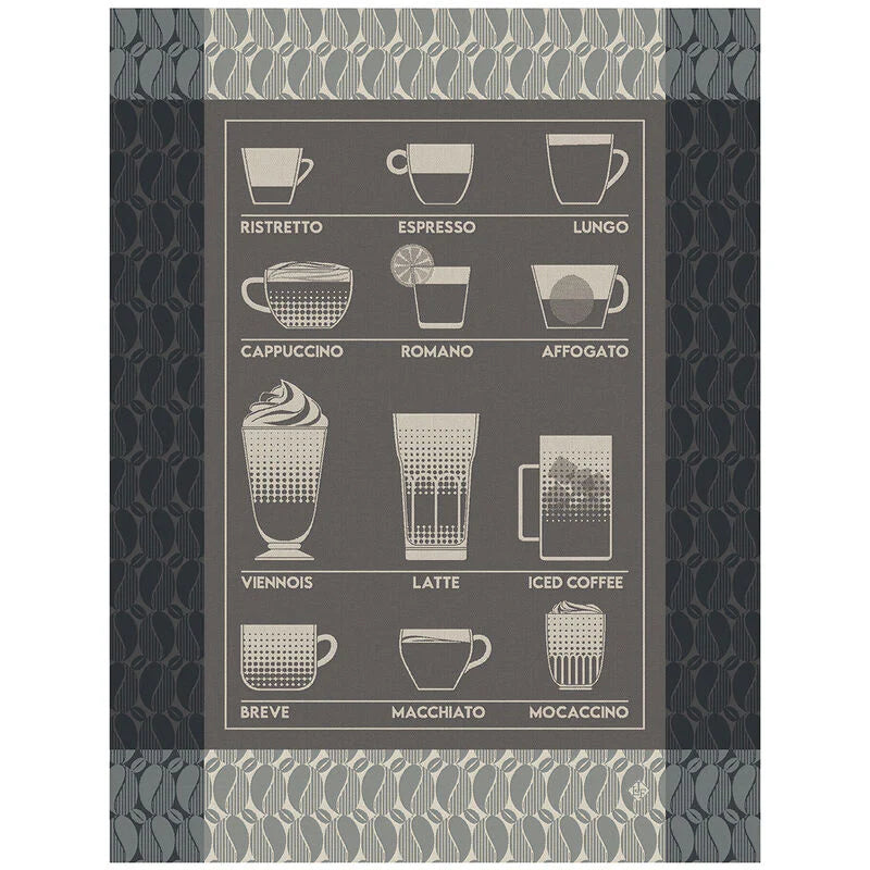 Barista Tea Towel - Ristrett0 (Black)
