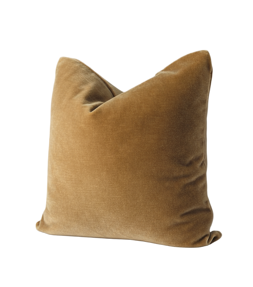 Golden Camel Mohair Pillow Cover