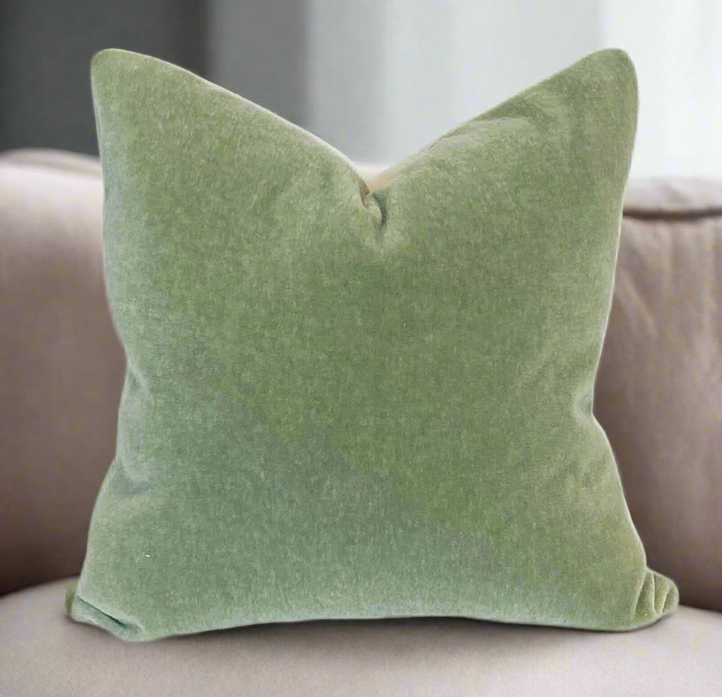 Green celadon throw pillow