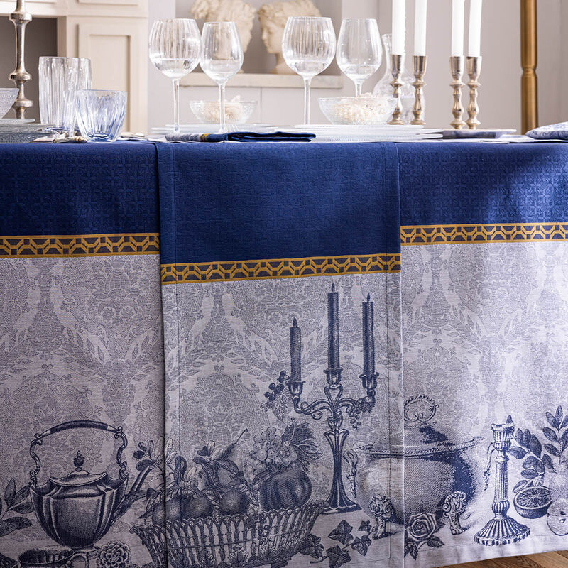 Le Jacquard Français Festin Table Runner - Cristal (Blue)
