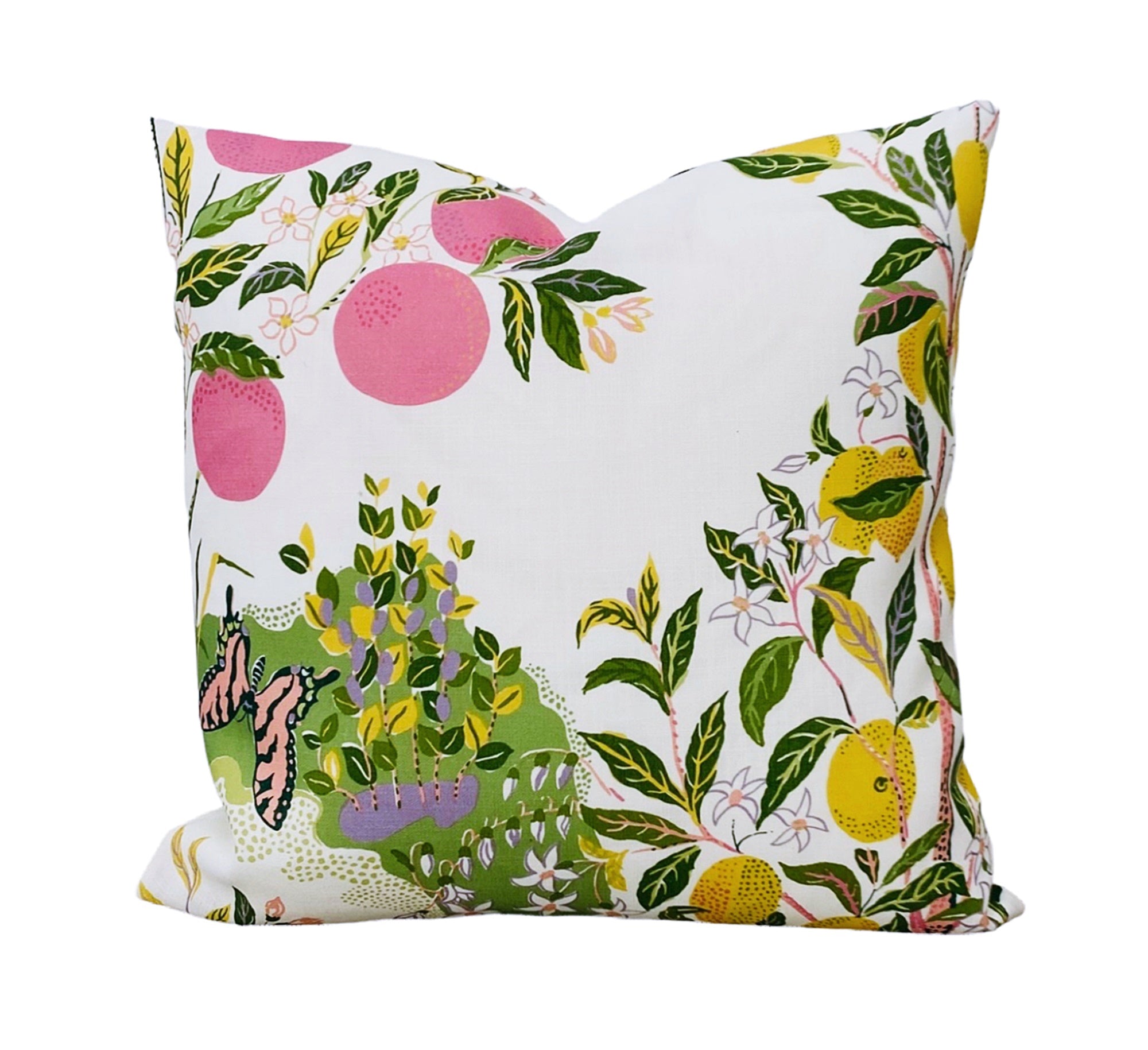 Custom Schumacher Citrus Garden Outdoor Pillow Cover - Garden