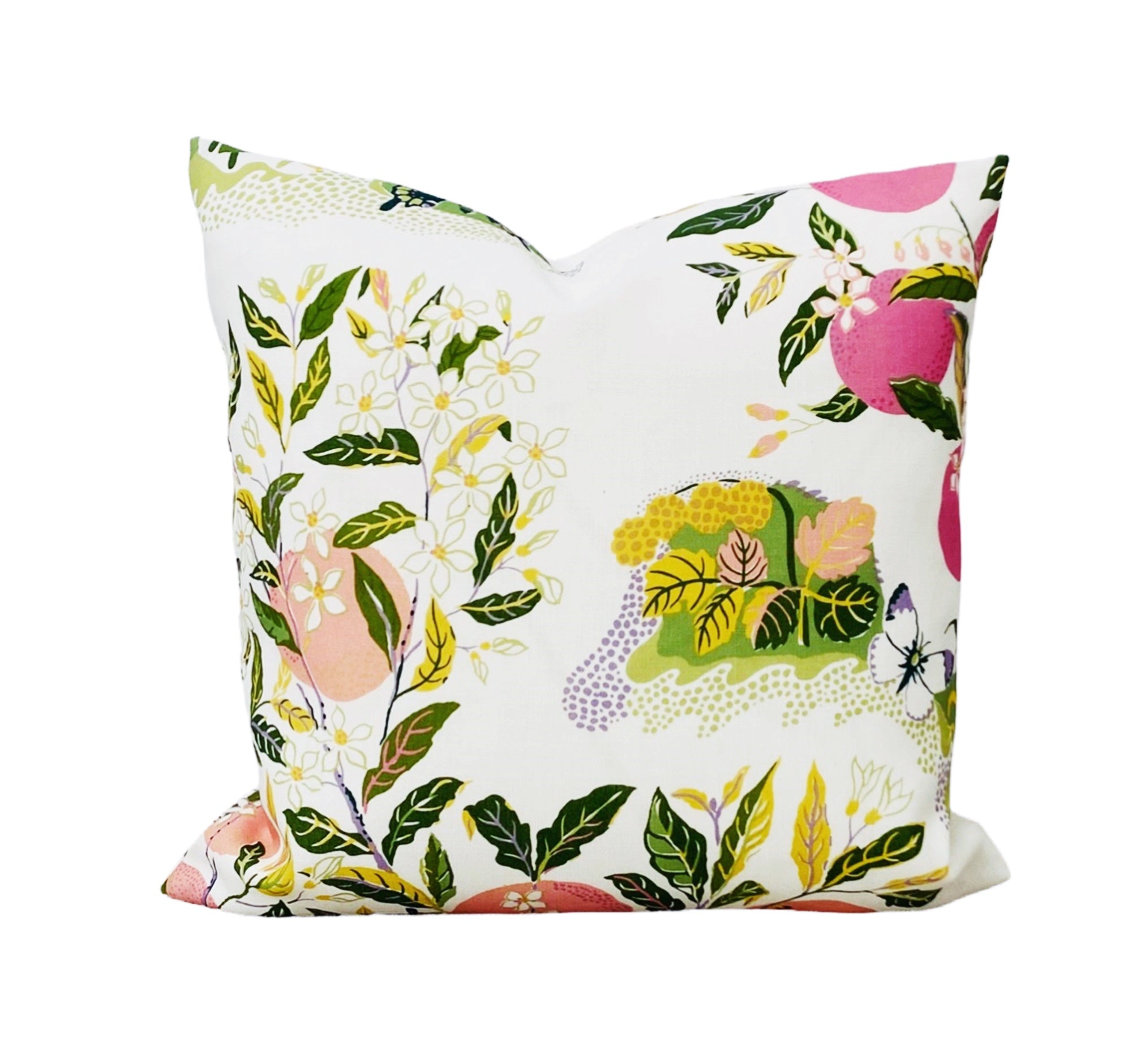 Custom Schumacher Citrus Garden Outdoor Pillow Cover - Garden