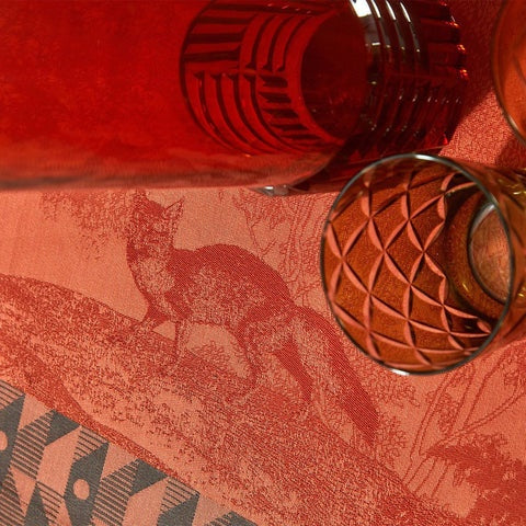 Le Jacquard Français Forêt Enchantée Table Runner - Automne (Orange)