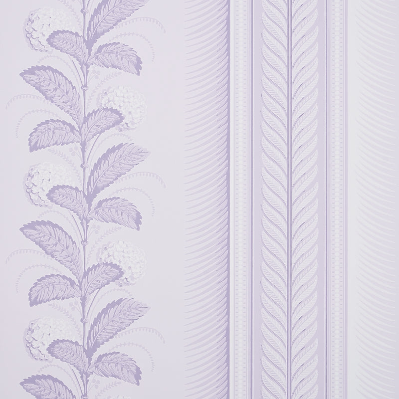 Schumacher Hydrangea Drape Wallpaper - Lilac