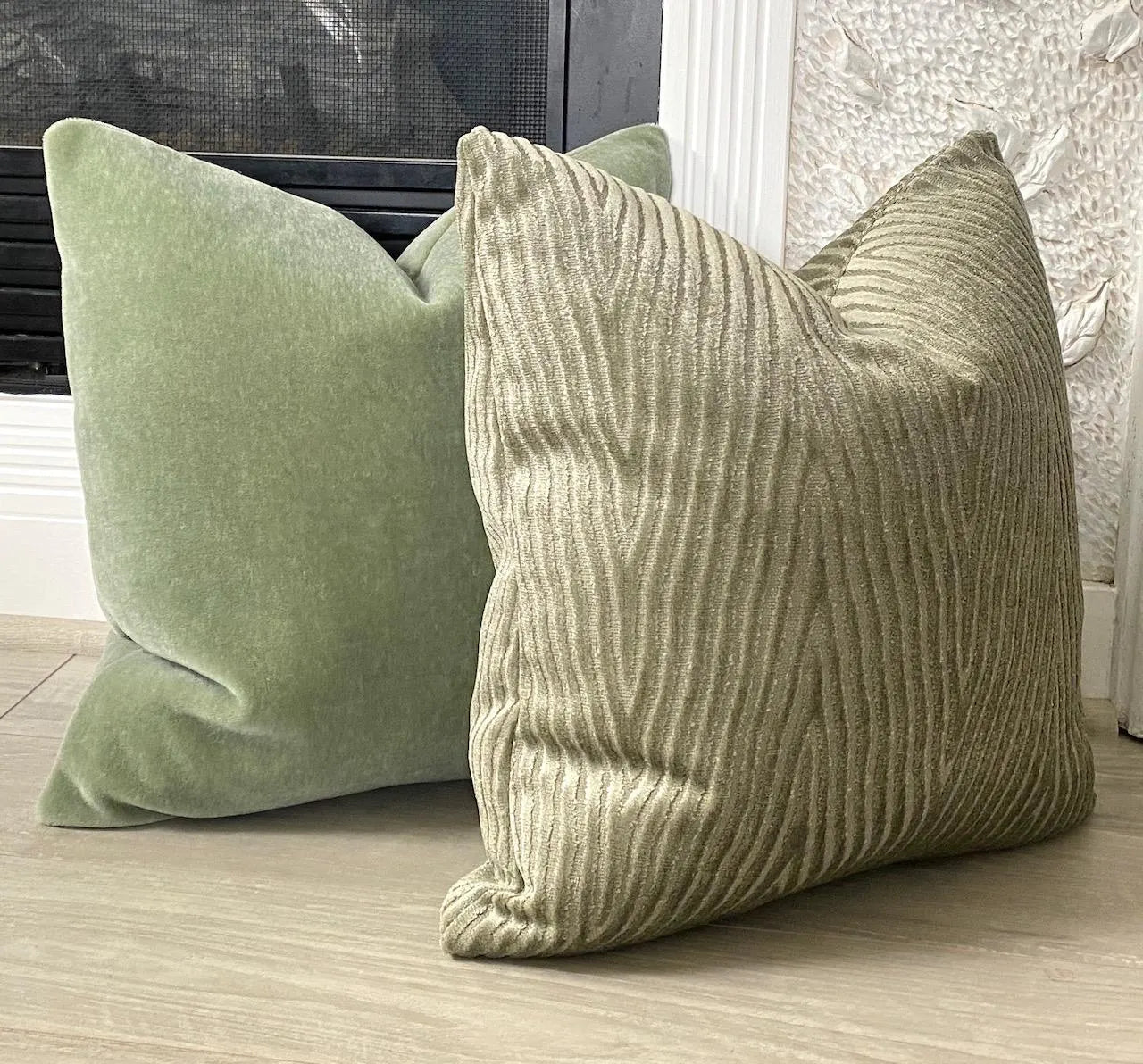 Celadon Mohair Pillow Cover