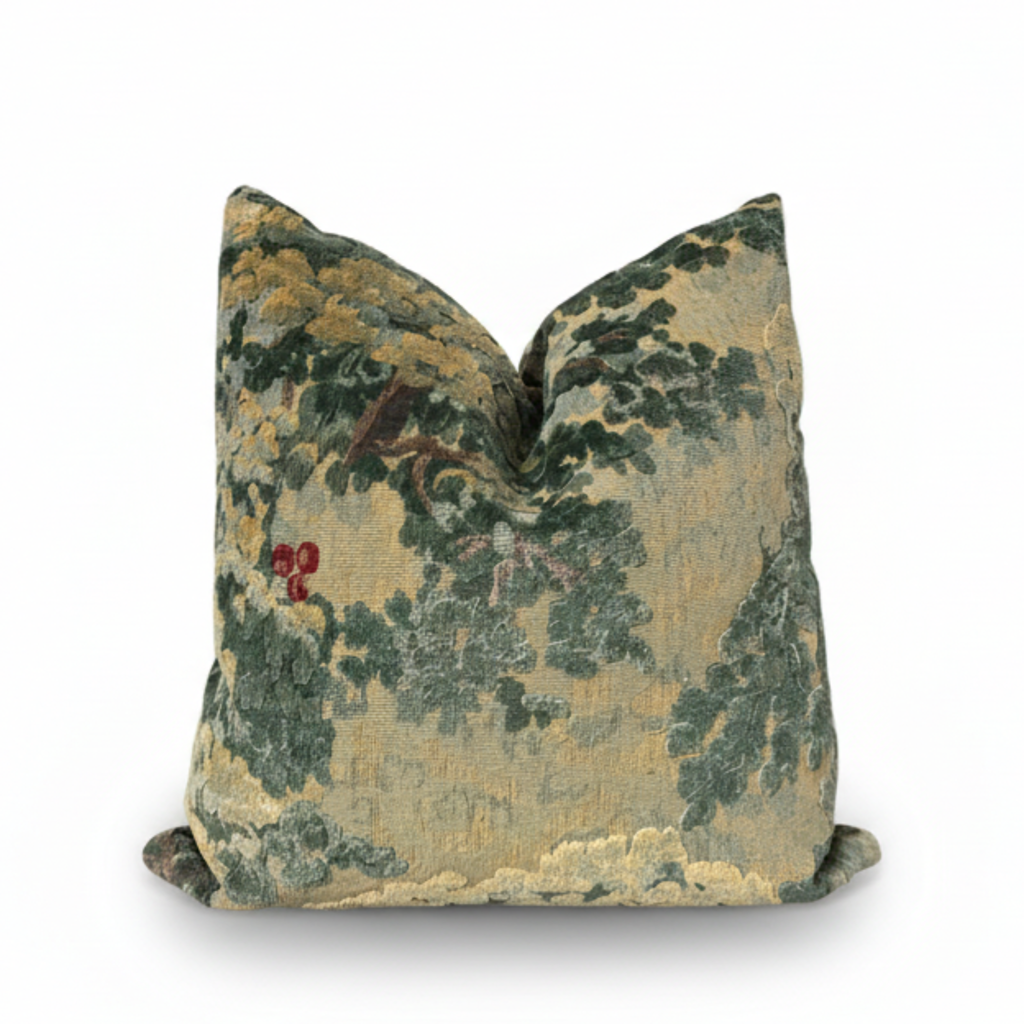 european verdure tapestry pillow