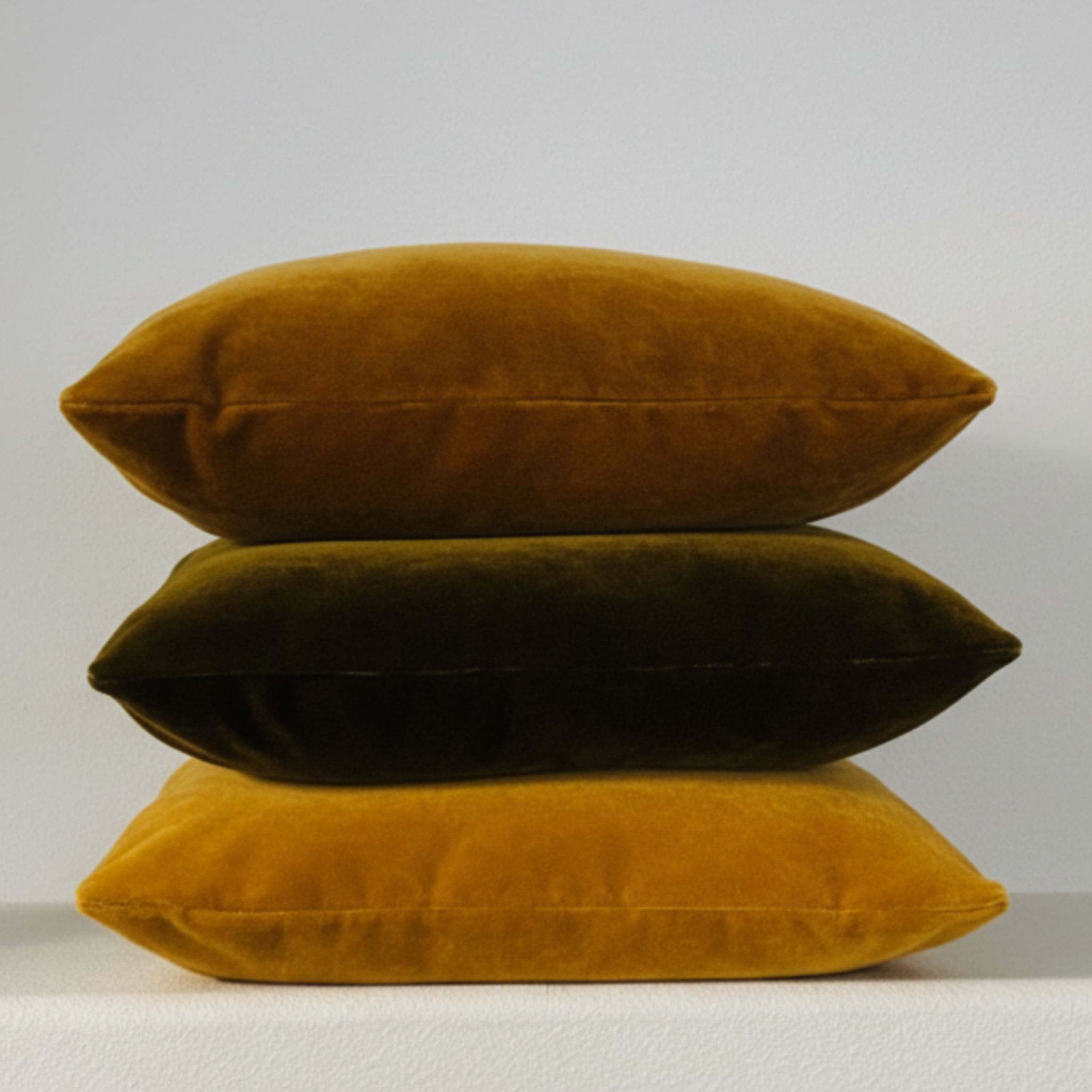 Mohair Pillow Cover in Olive Brown