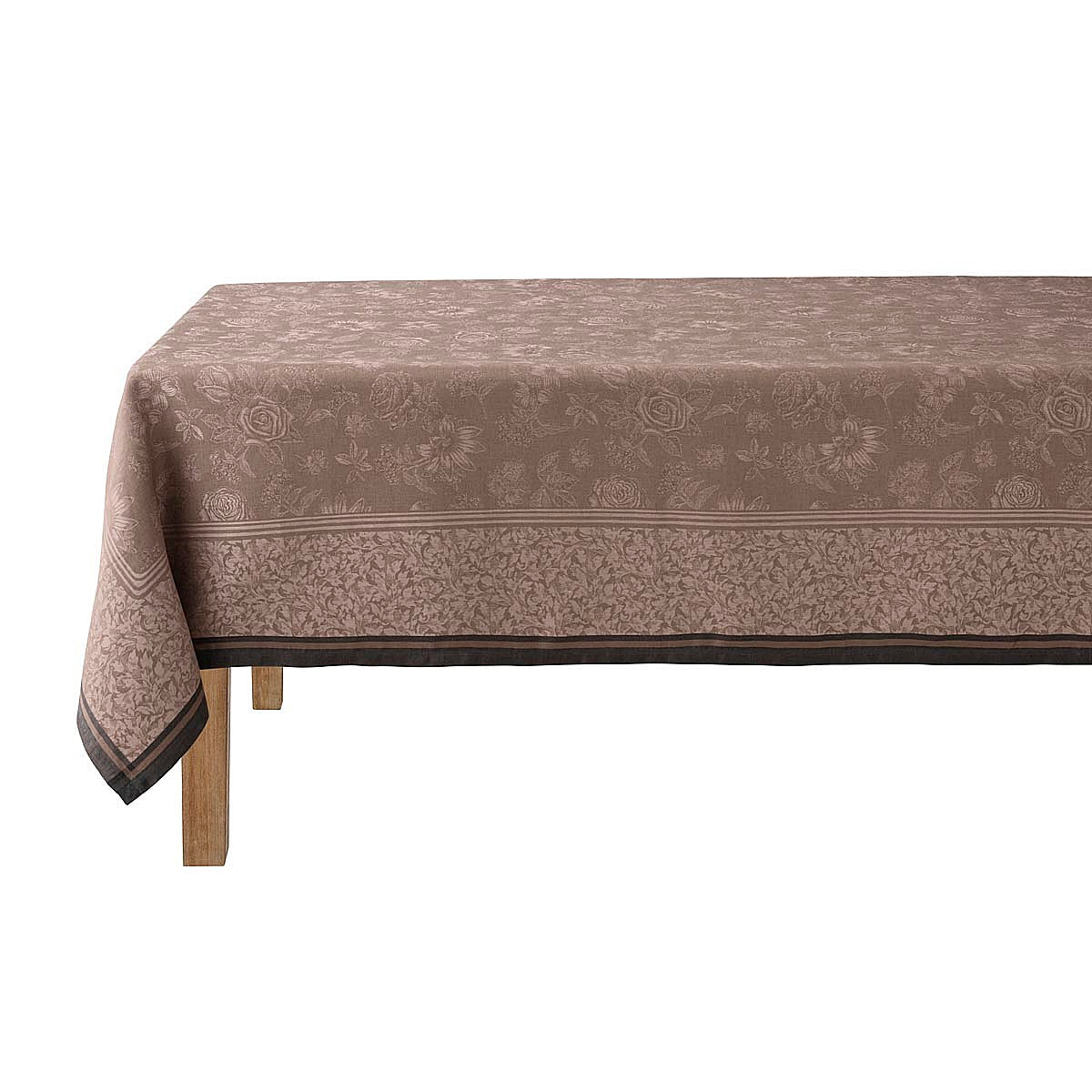 Le Jacquard Français Romance Table Cloth - Charme (Taupe)